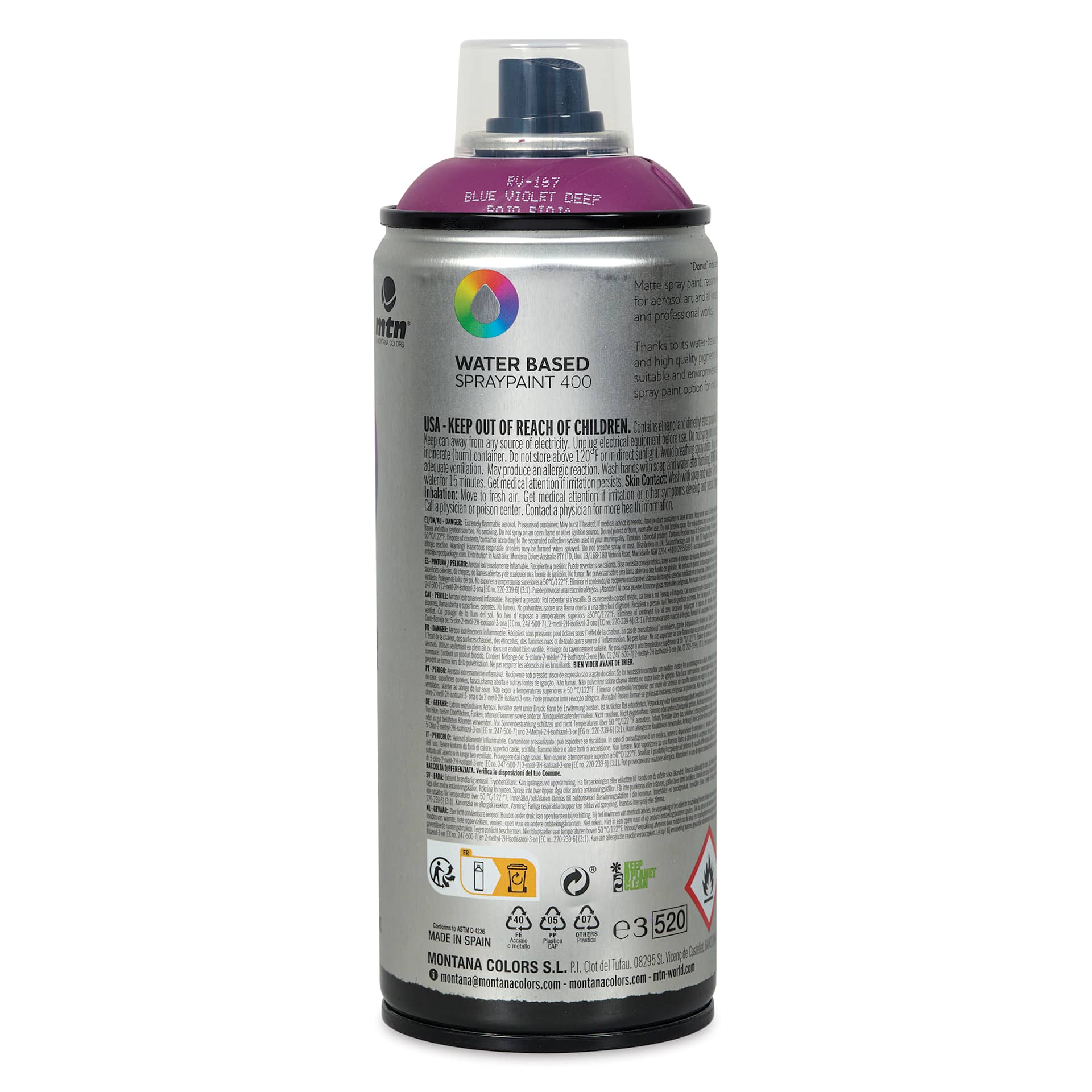 MTN Water Based Spray Paint - Rioja Red, 400 ml Can back
