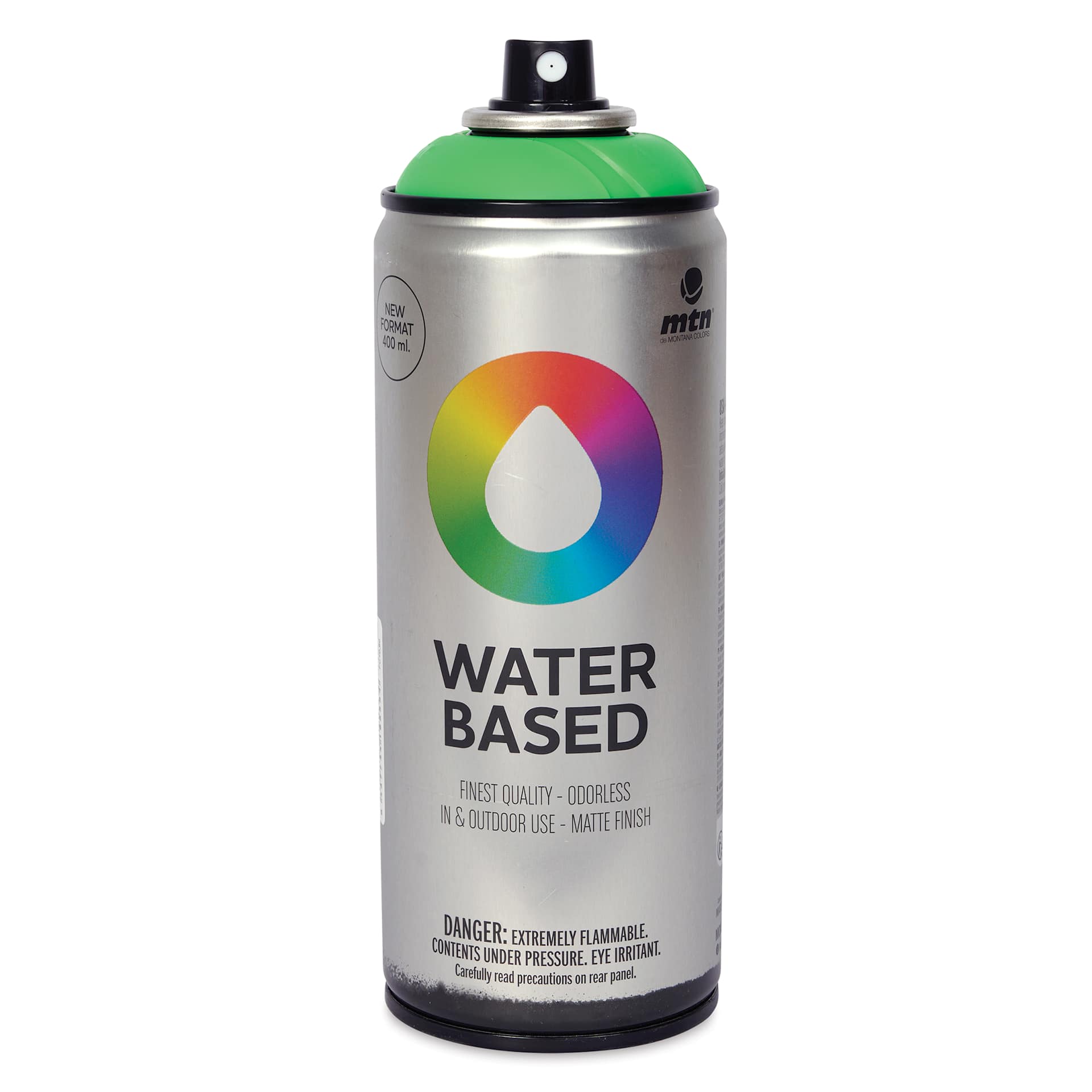MTN Water Based Spray Paint - Fluorescent Green, 400 ml Can