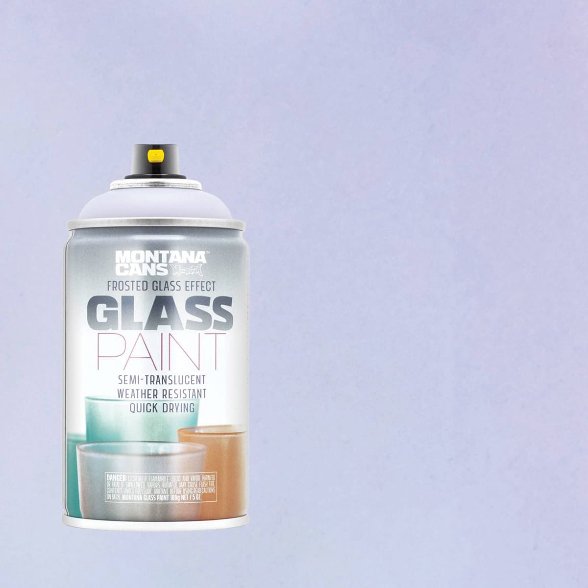 Montana Glass Spray Paint - Orchid (Spray can with swatch)