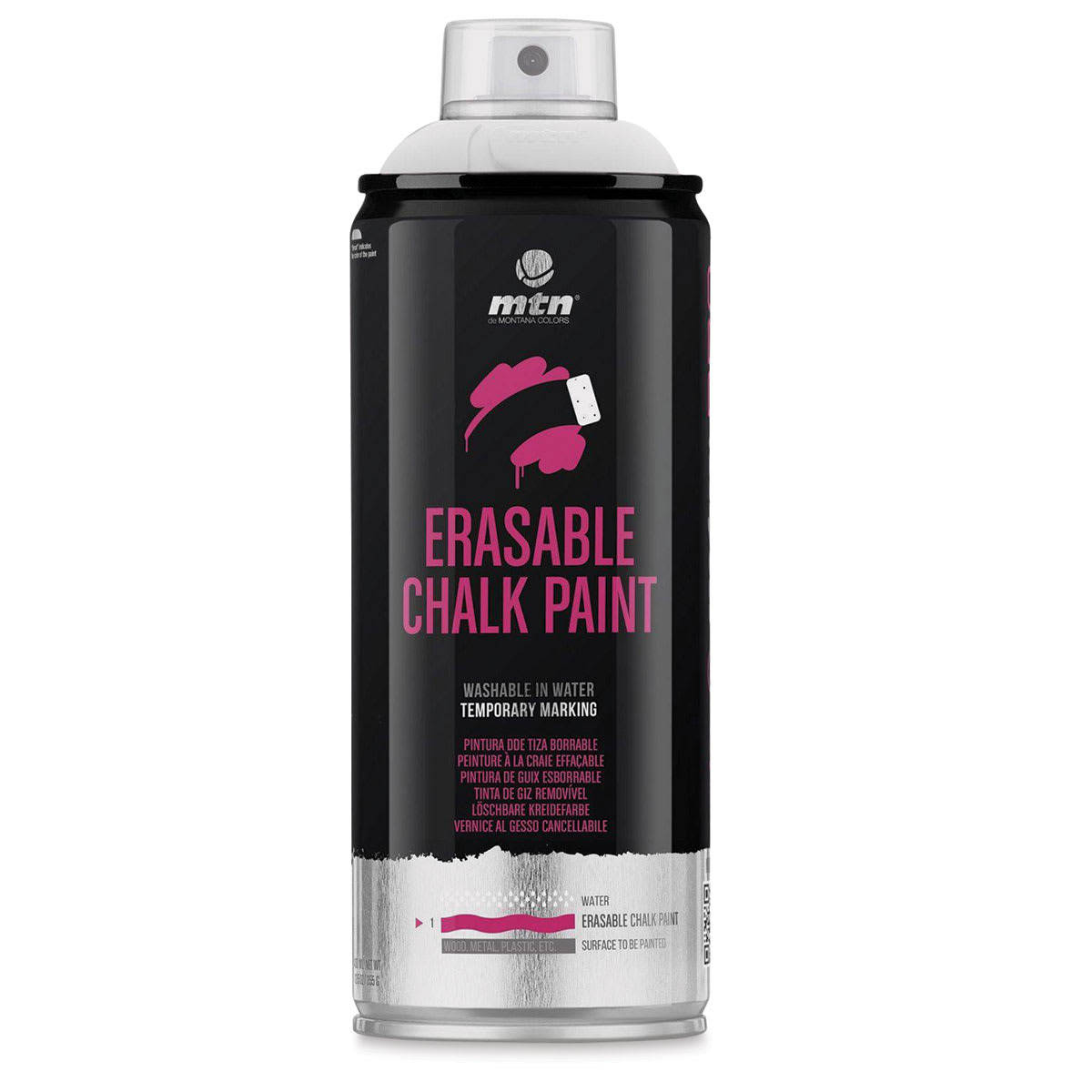 MTN Pro Erasable Chalk Spray Paint - White, 400 ml