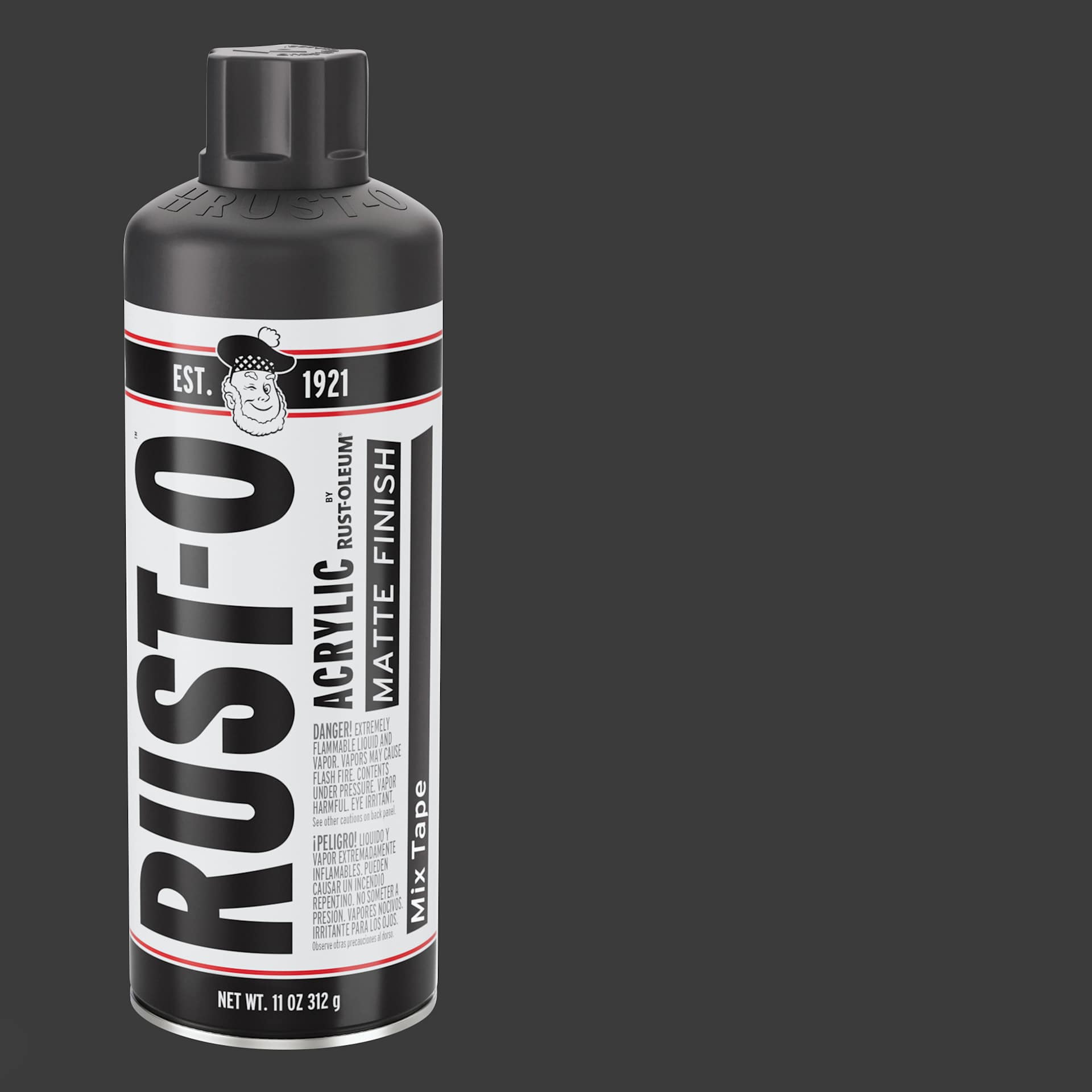 Rust-Oleum Rust-O Artist Acrylic Spray Paint- Mix Tape, Can and Swatch