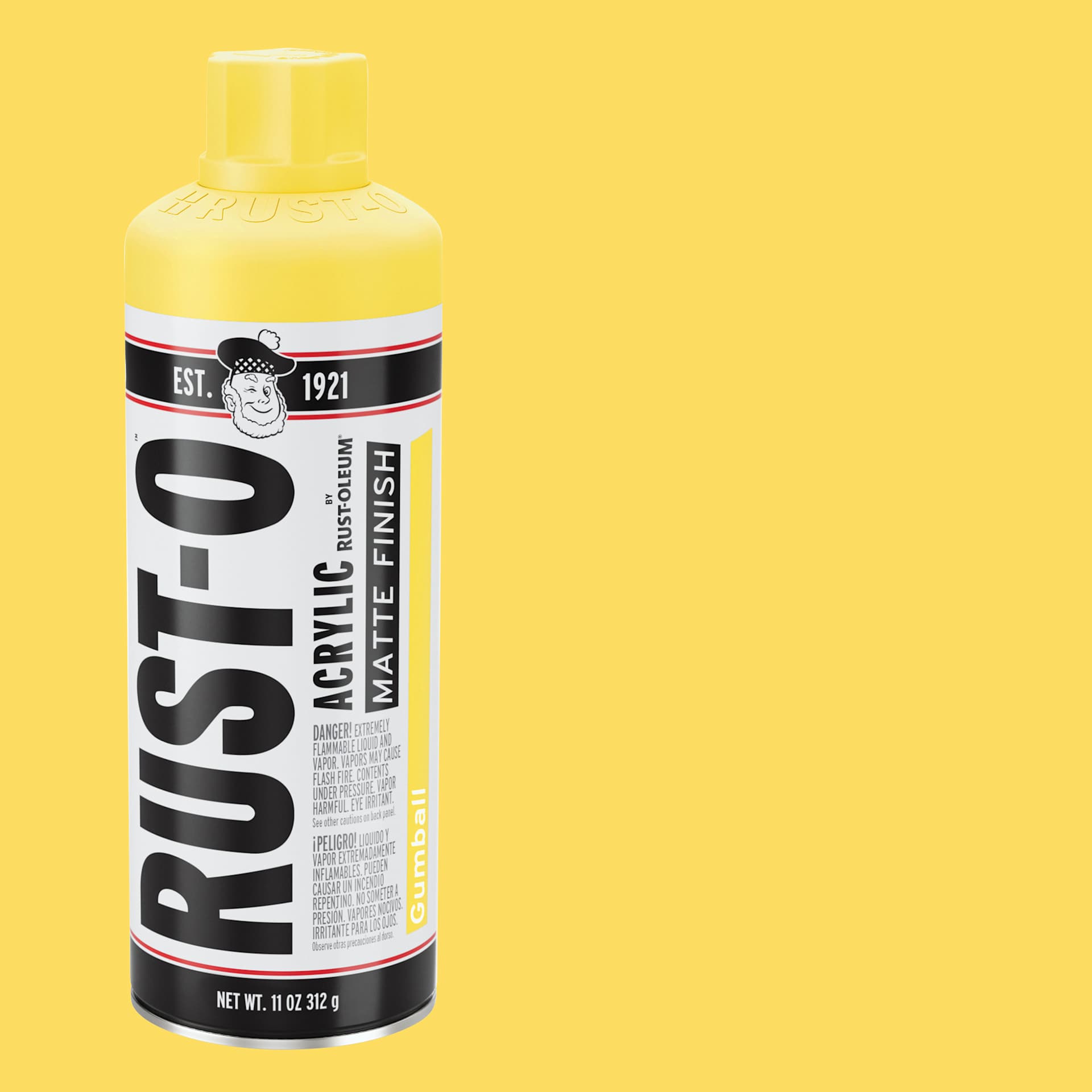 Rust-Oleum Rust-O Artist Acrylic Spray Paint - Gumball, Can and Swatch