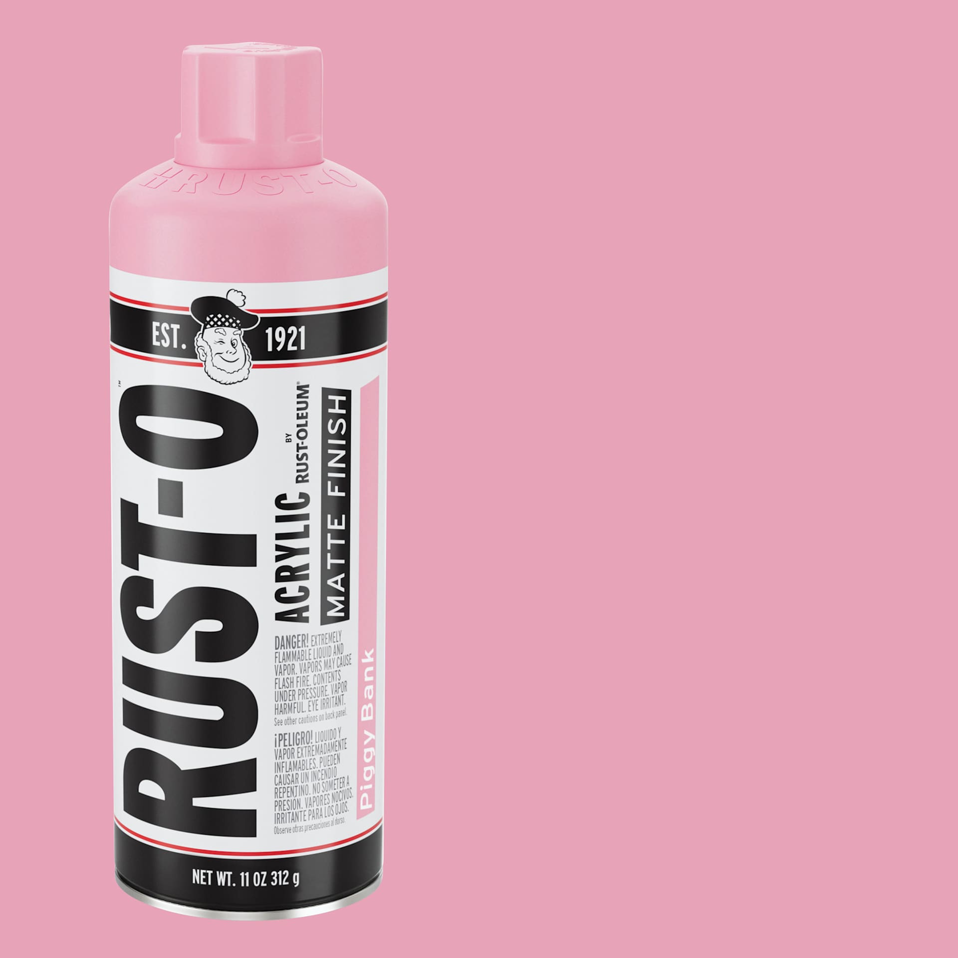 Rust-Oleum Rust-O Artist Acrylic Spray Paint - Piggy Bank, Can and Swatch