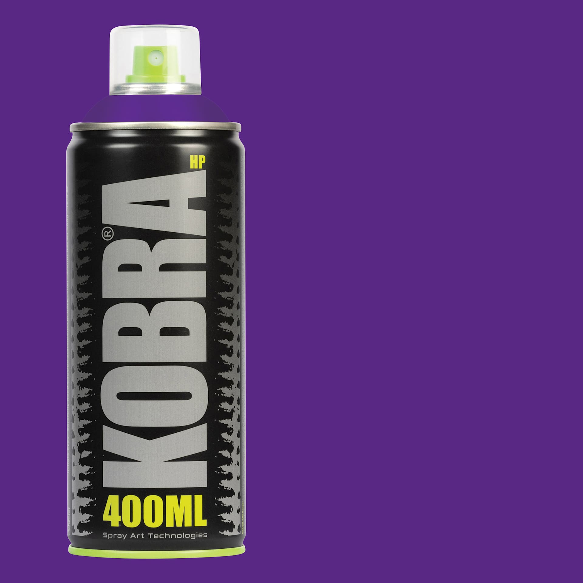 Kobra High Pressure Spray Paint - Ametista, 400 ml can and swatch