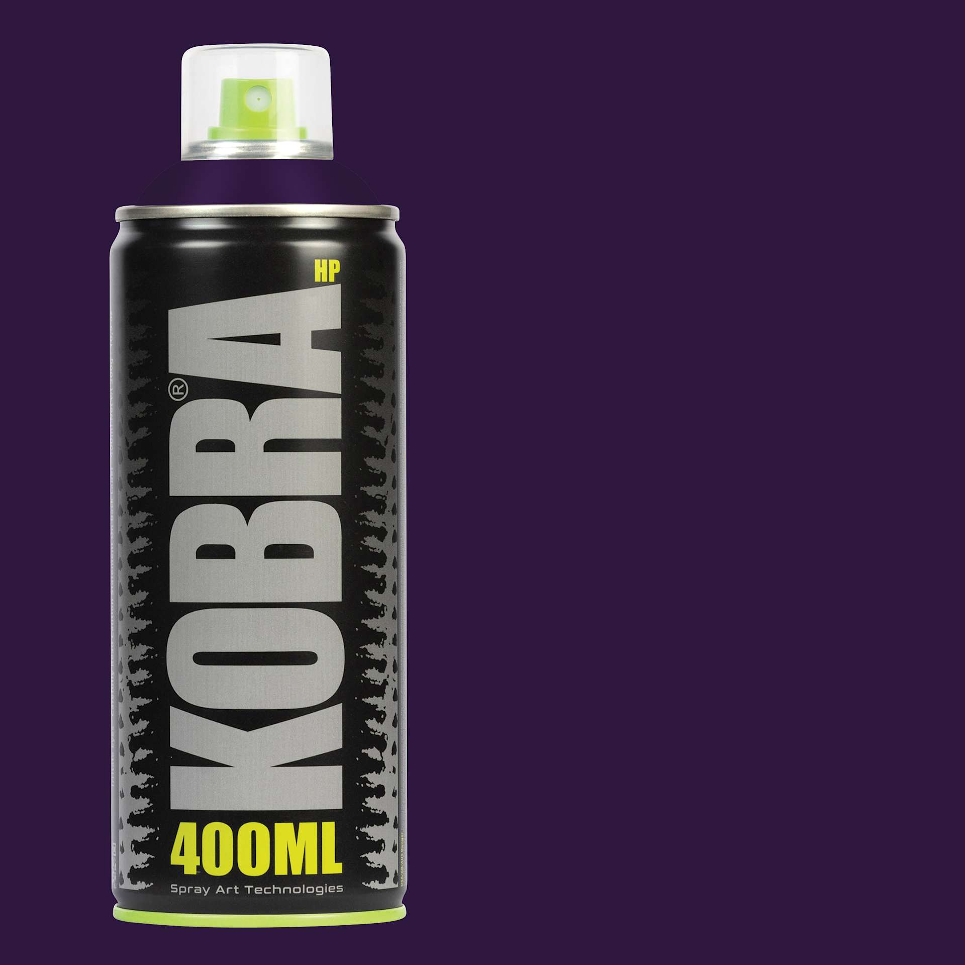 Kobra High Pressure Spray Paint - Mora, 400 ml, Can with swatch
