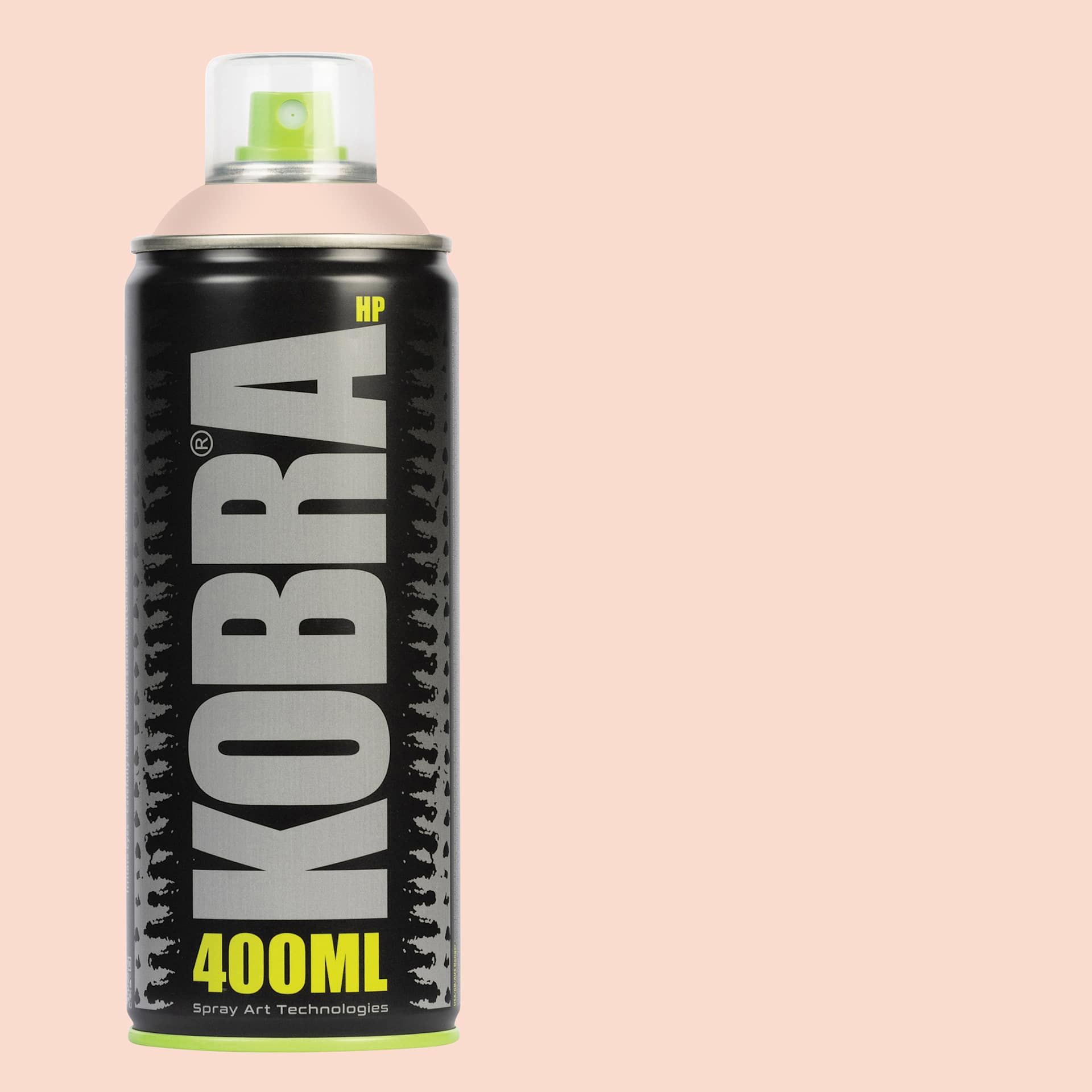 Kobra High Pressure Spray Paint - Baby Ass, 400 ml, Can with swatch