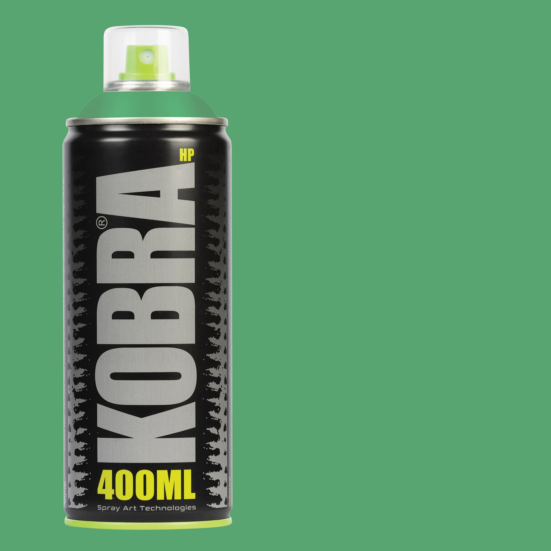 Kobra High Pressure Spray Paint - Menta, 400 ml, Can with swatch