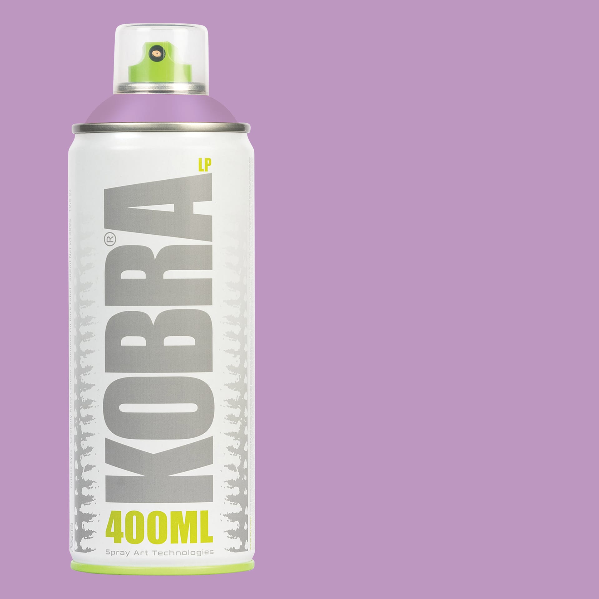 Kobra Low Pressure Spray Paint - Glicine, 400 ml, Can with swatch