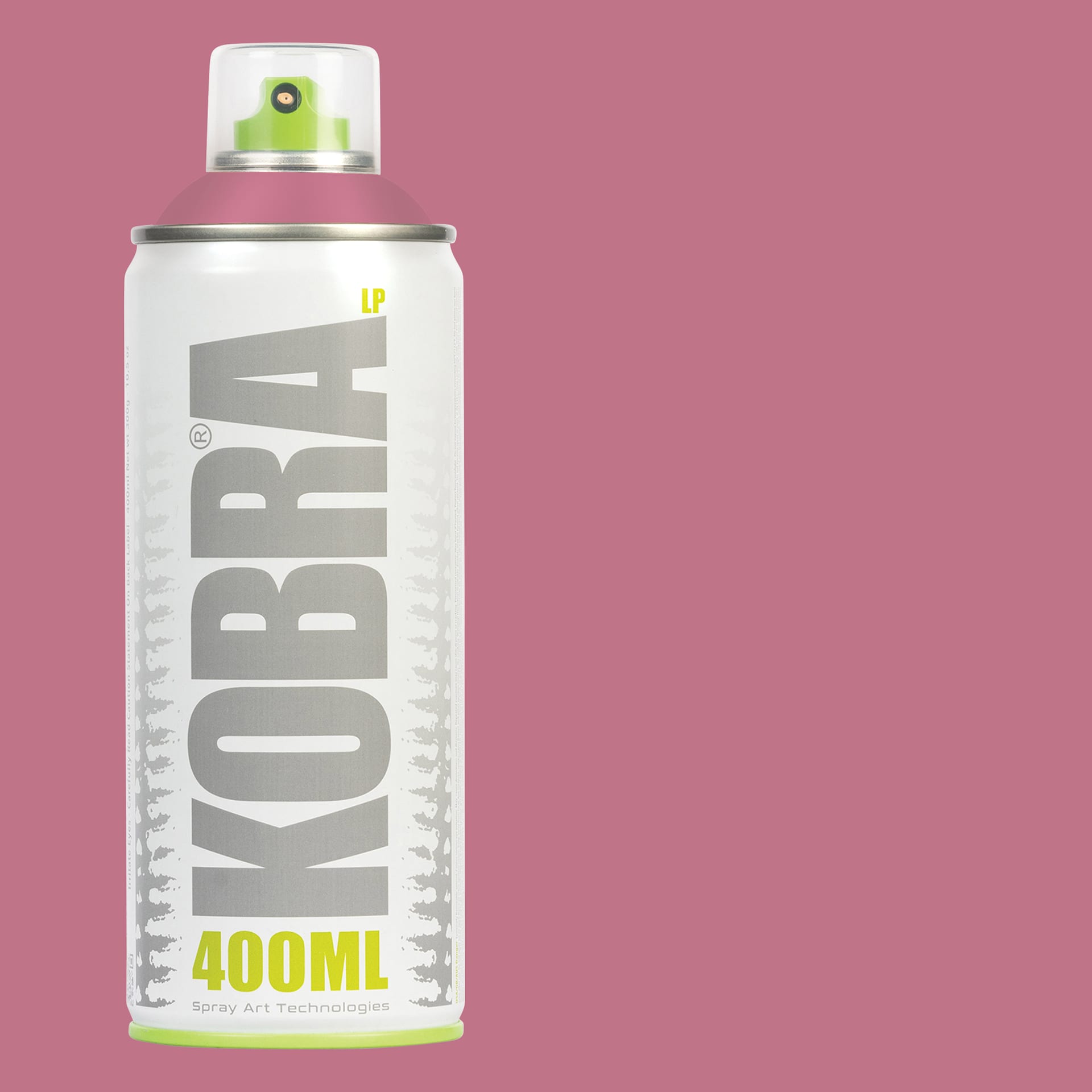 Kobra Low Pressure Spray Paint - Red Dahlia, 400 ml, Can with swatch