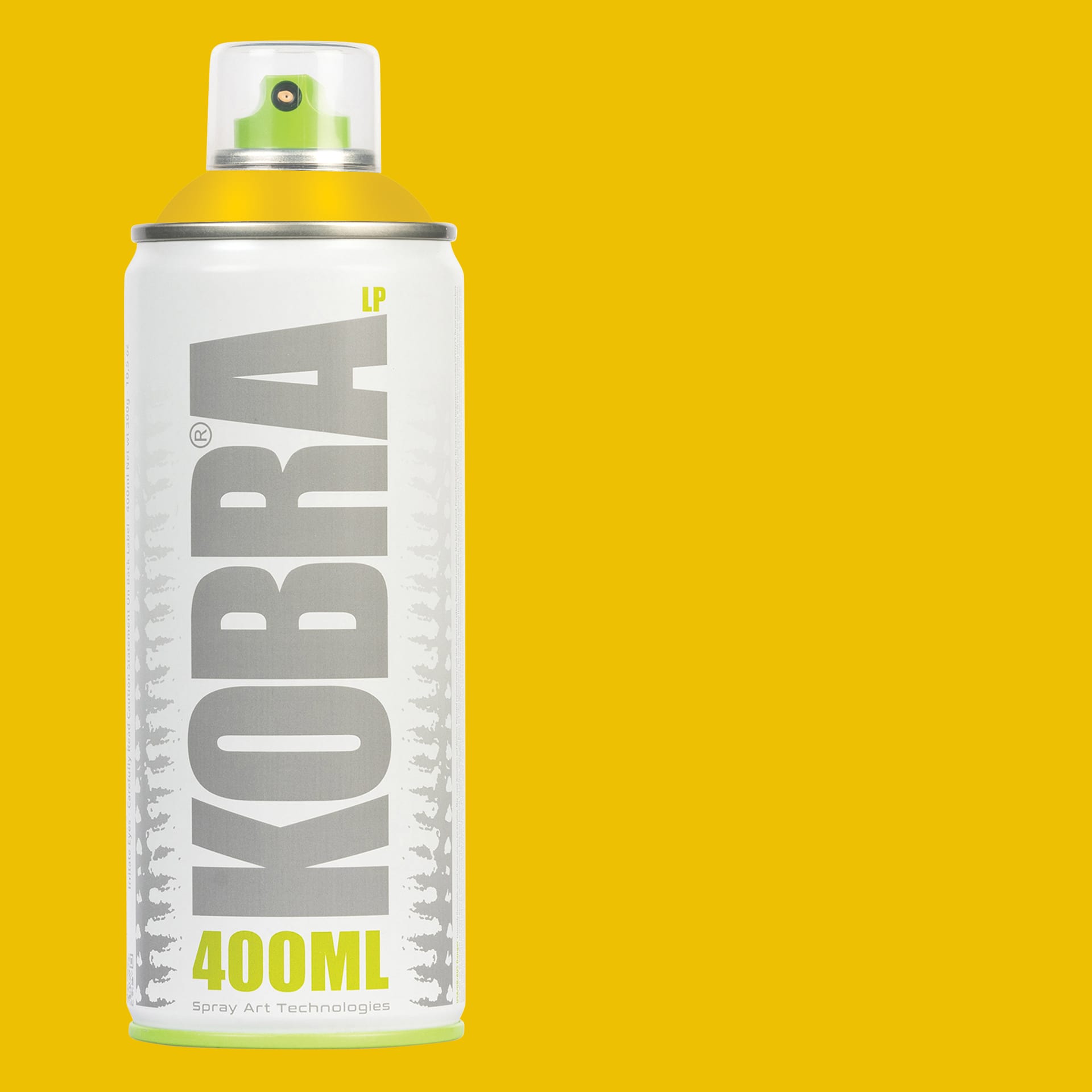 Kobra Low Pressure Spray Paint - Taxi, 400 ml, Can with swatch
