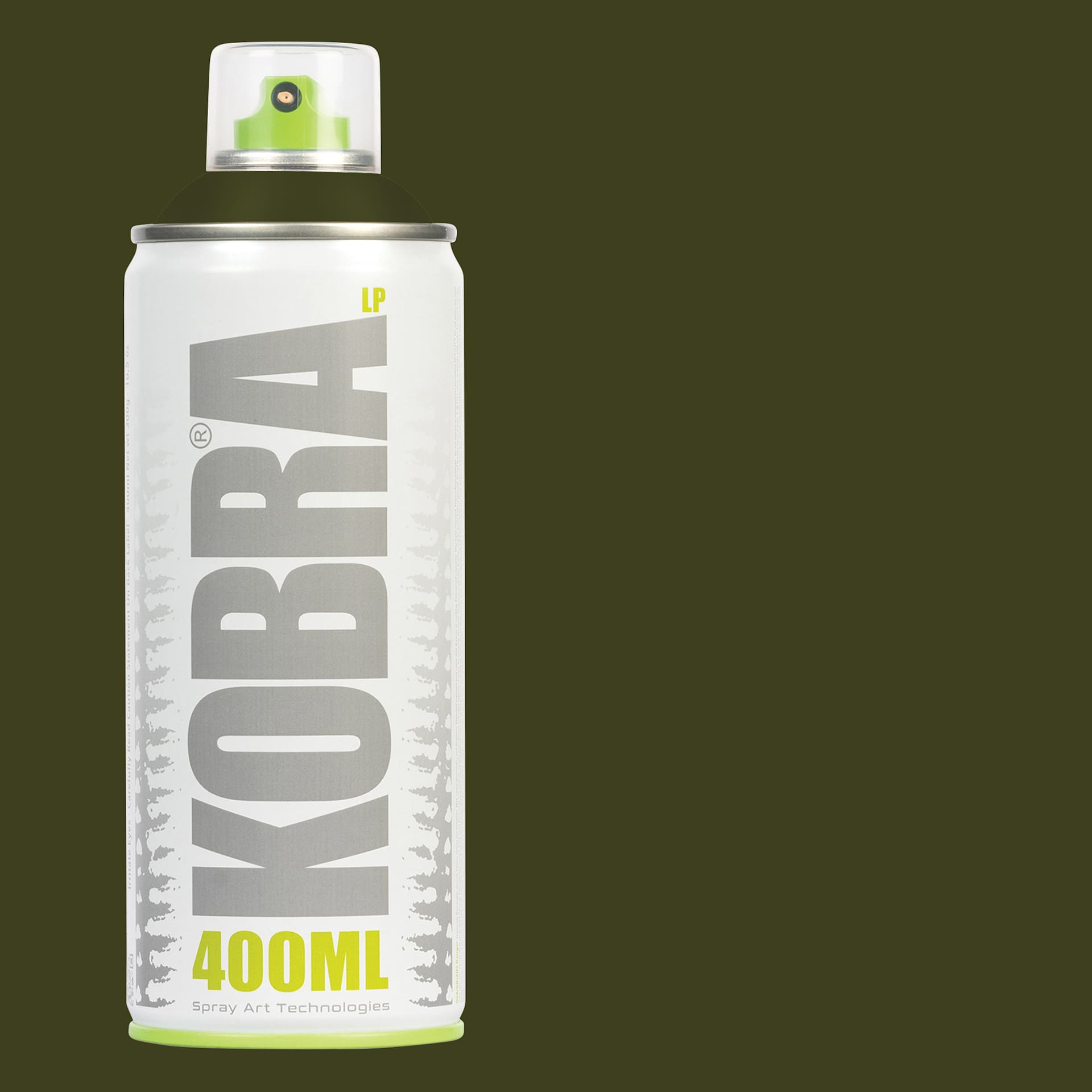 Kobra Low Pressure Spray Paint - Tank, 400 ml, Can with swatch