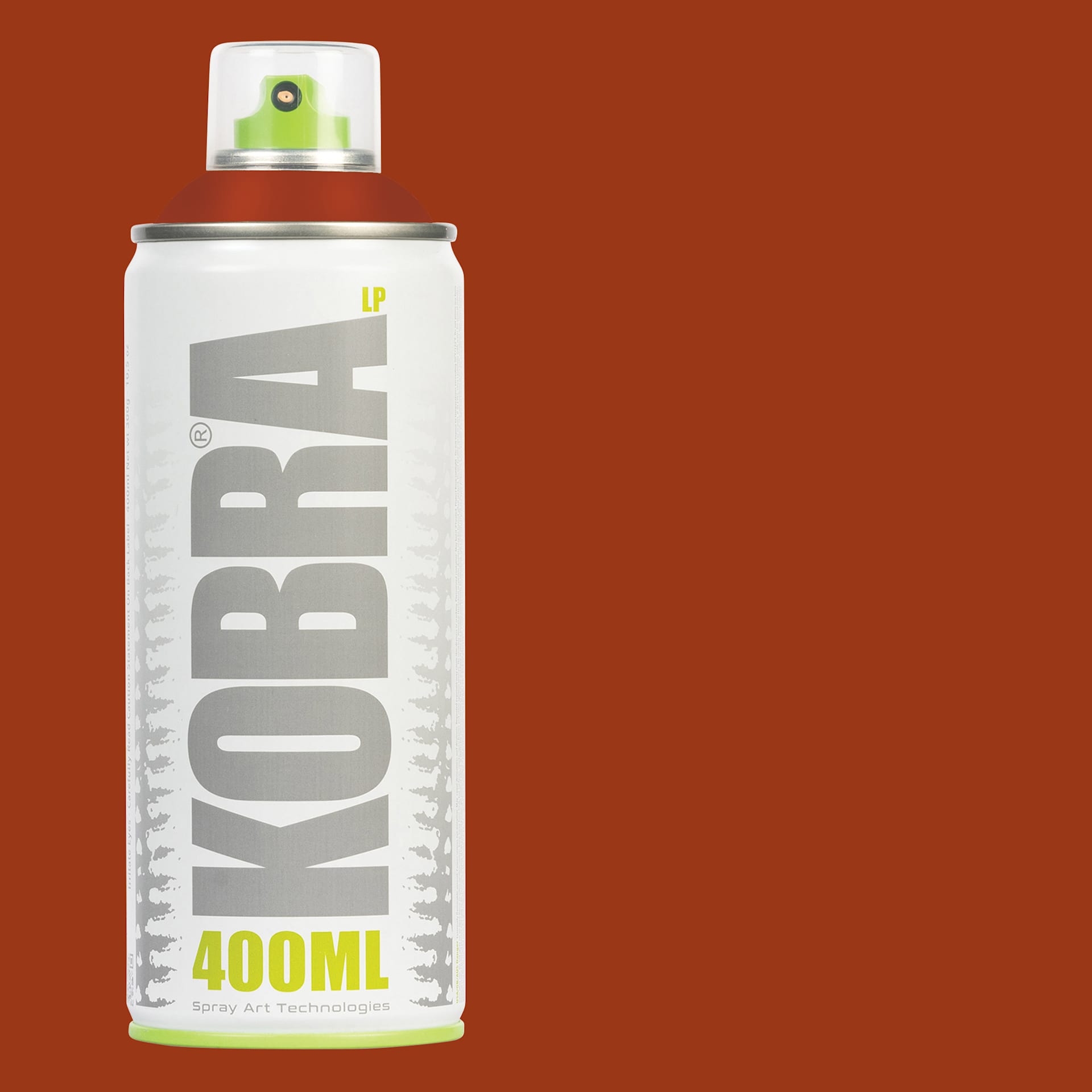 Kobra Low Pressure Spray Paint - Tobacco, 400 ml, Can with swatch