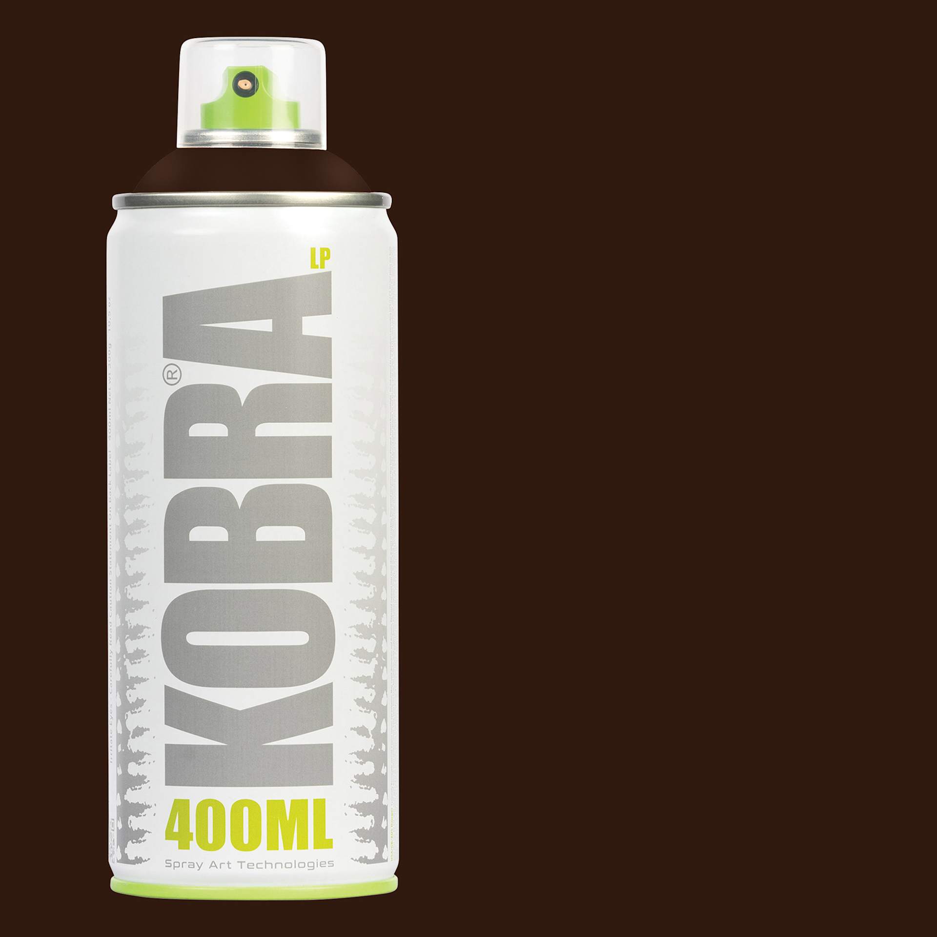 Kobra Low Pressure Spray Paint - Cigar, 400 ml, Can with swatch