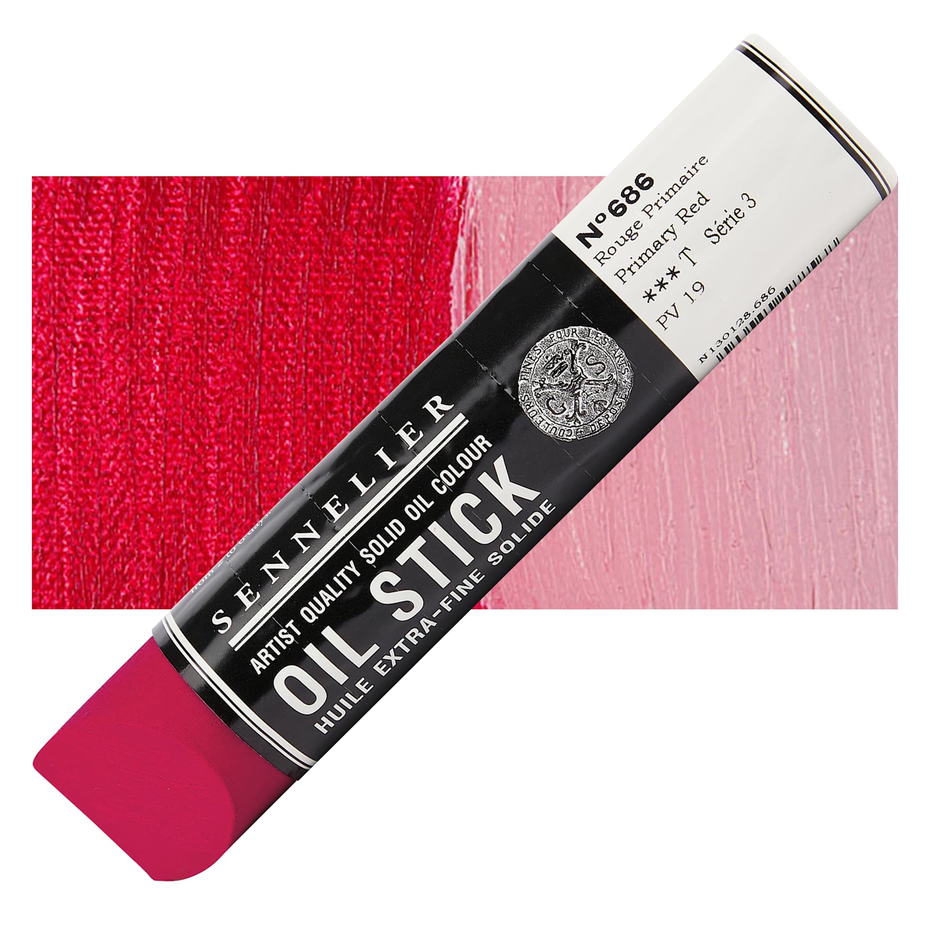 Sennelier Artists' Oil Stick - Primary Red, 96 ml stick and swatch