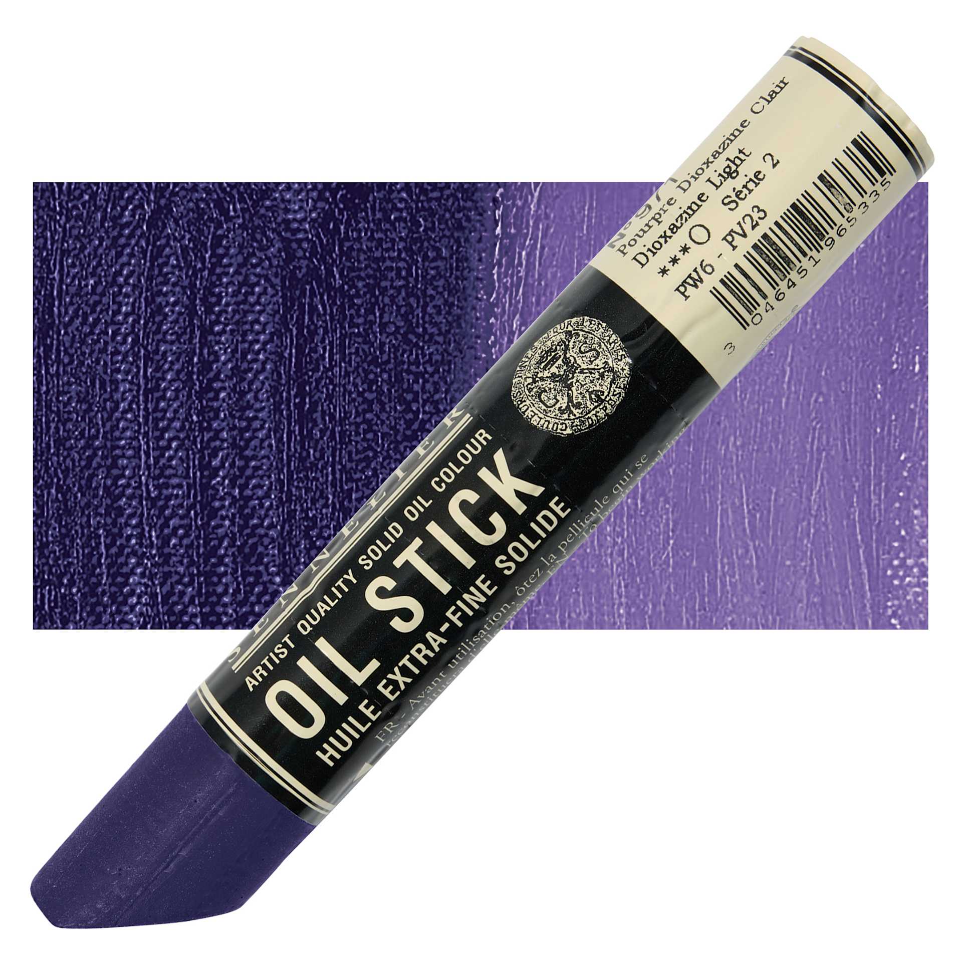 Sennelier Artists' Oil Stick - Dioxazine Light stick and swatch