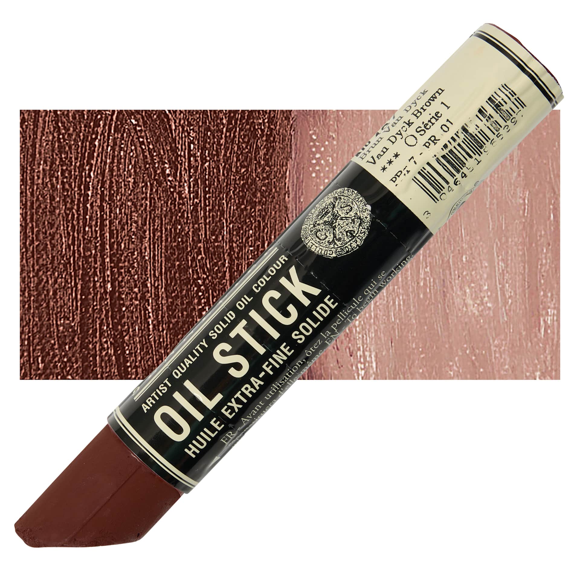 Sennelier Artists' Oil Stick - Van Dyck Brown stick and swatch