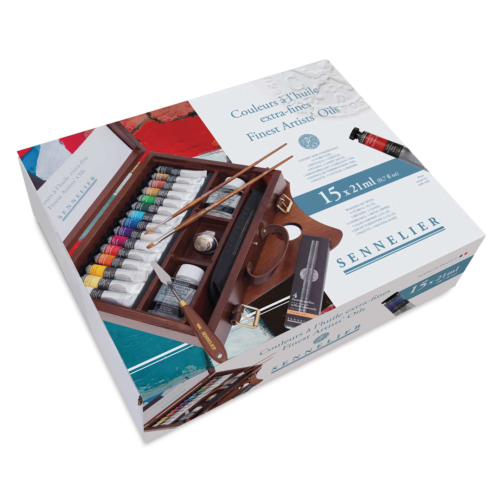 Sennelier Artists' Extra Fine Oil Paints - Set of 15, Assorted Colors, front of package