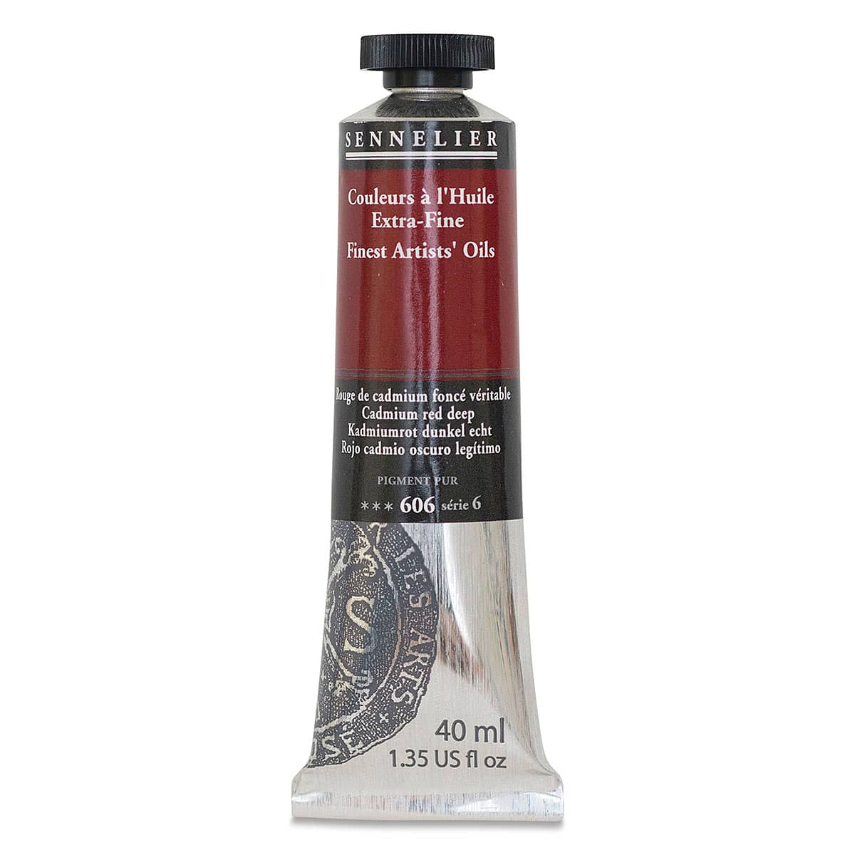 Sennelier Artists' Extra Fine Oil Paint - Cadmium Red Deep, 40 ml tube