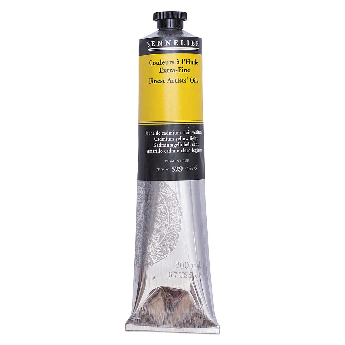 Sennelier Artists' Extra Fine Oil Paint - Cadmium Yellow Light, 200 ml tube
