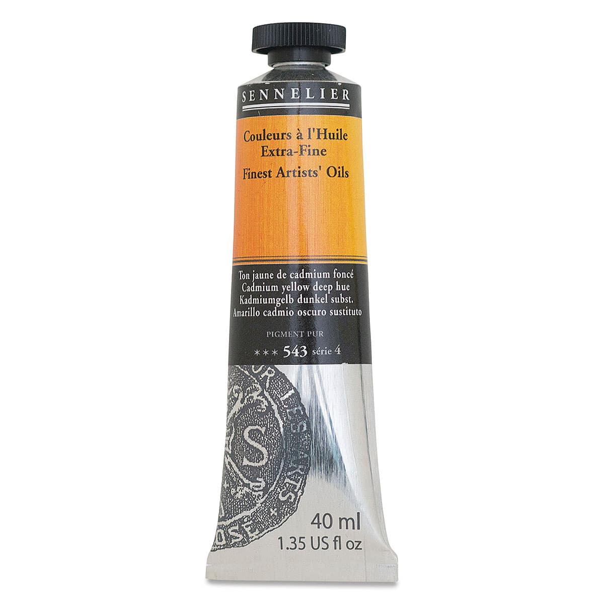 Sennelier Artists' Extra Fine Oil Paint - Cadmium Yellow Deep Hue, 40 ml tube