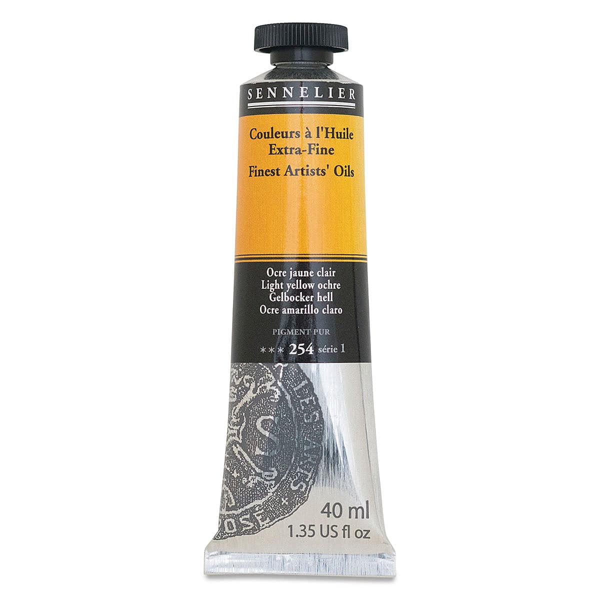 Sennelier Artists' Extra Fine Oil Paint - Light Yellow Ochre, 40 ml tube