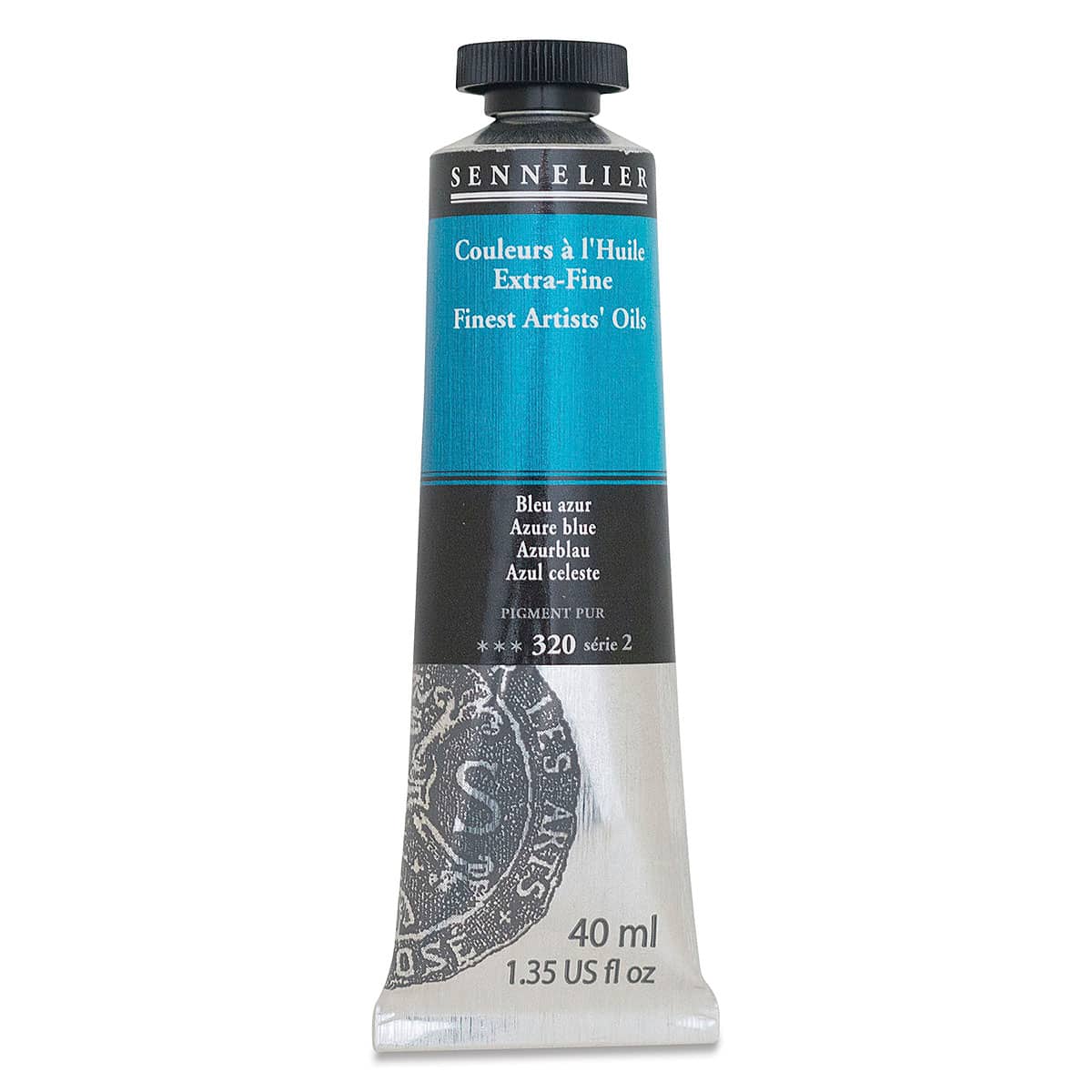 Sennelier Artists' Extra Fine Oil Paint - Azure Blue, 40 ml tube