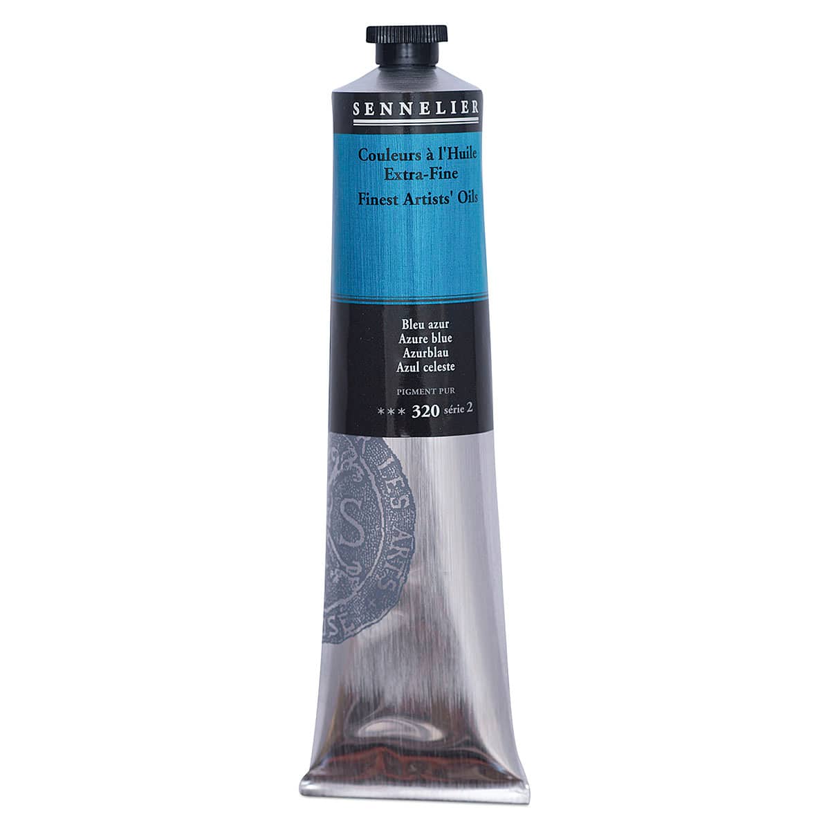 Sennelier Artists' Extra Fine Oil Paint - Azure Blue, 200 ml tube
