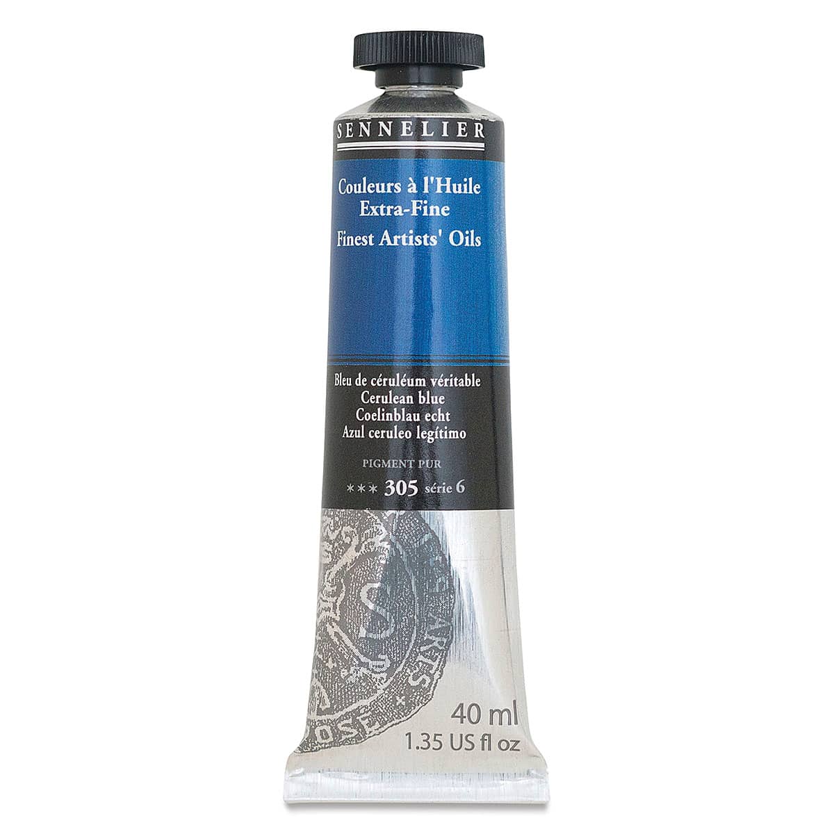 Sennelier Artists' Extra Fine Oil Paint - Cerulean Blue, 40 ml tube