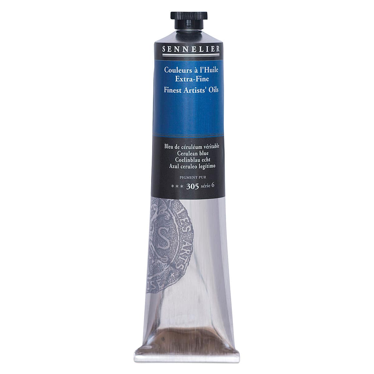 Sennelier Artists' Extra Fine Oil Paint - Cerulean Blue, 200 ml tube