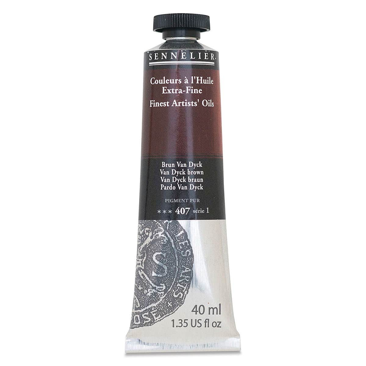 Sennelier Artists' Extra Fine Oil Paint - Van Dyck Brown, 40 ml tube