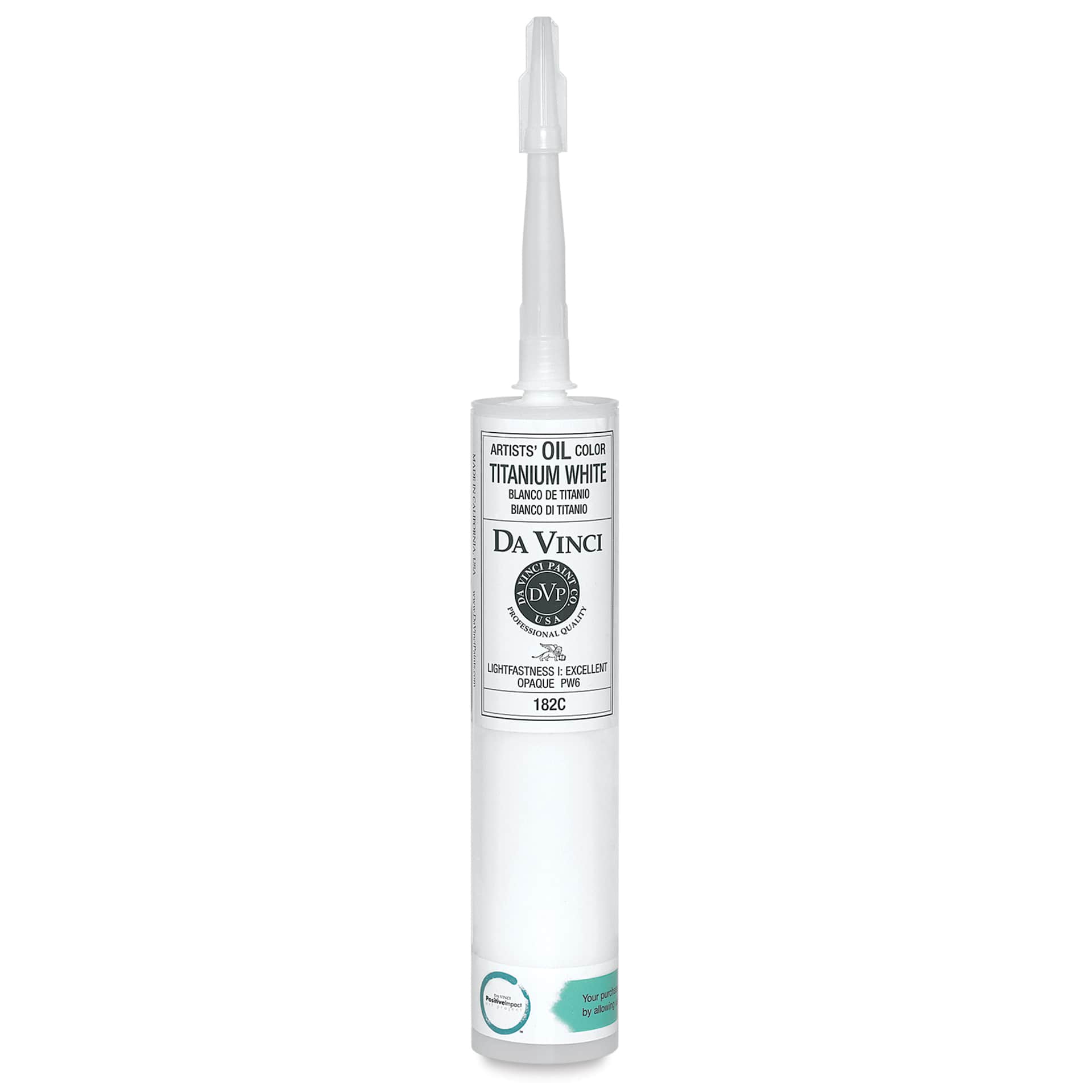 Da Vinci Artists' Oil Color - Titanium White, 300 ml cartridge
