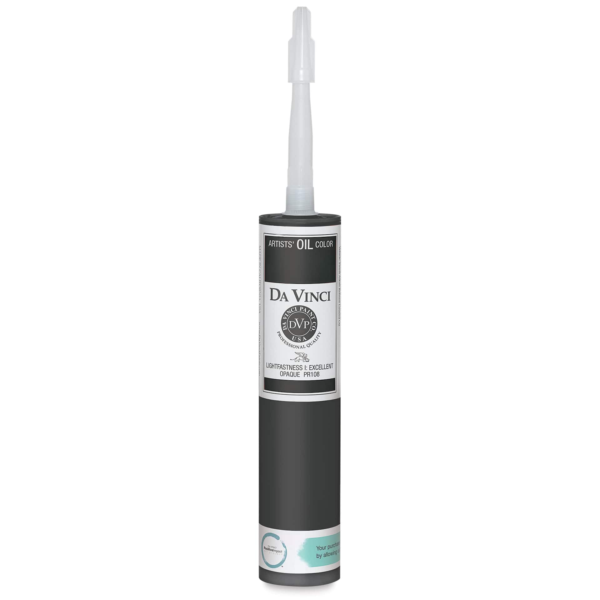 Da Vinci Artists' Oil Color - Ivory Black, 300 ml Cartridge