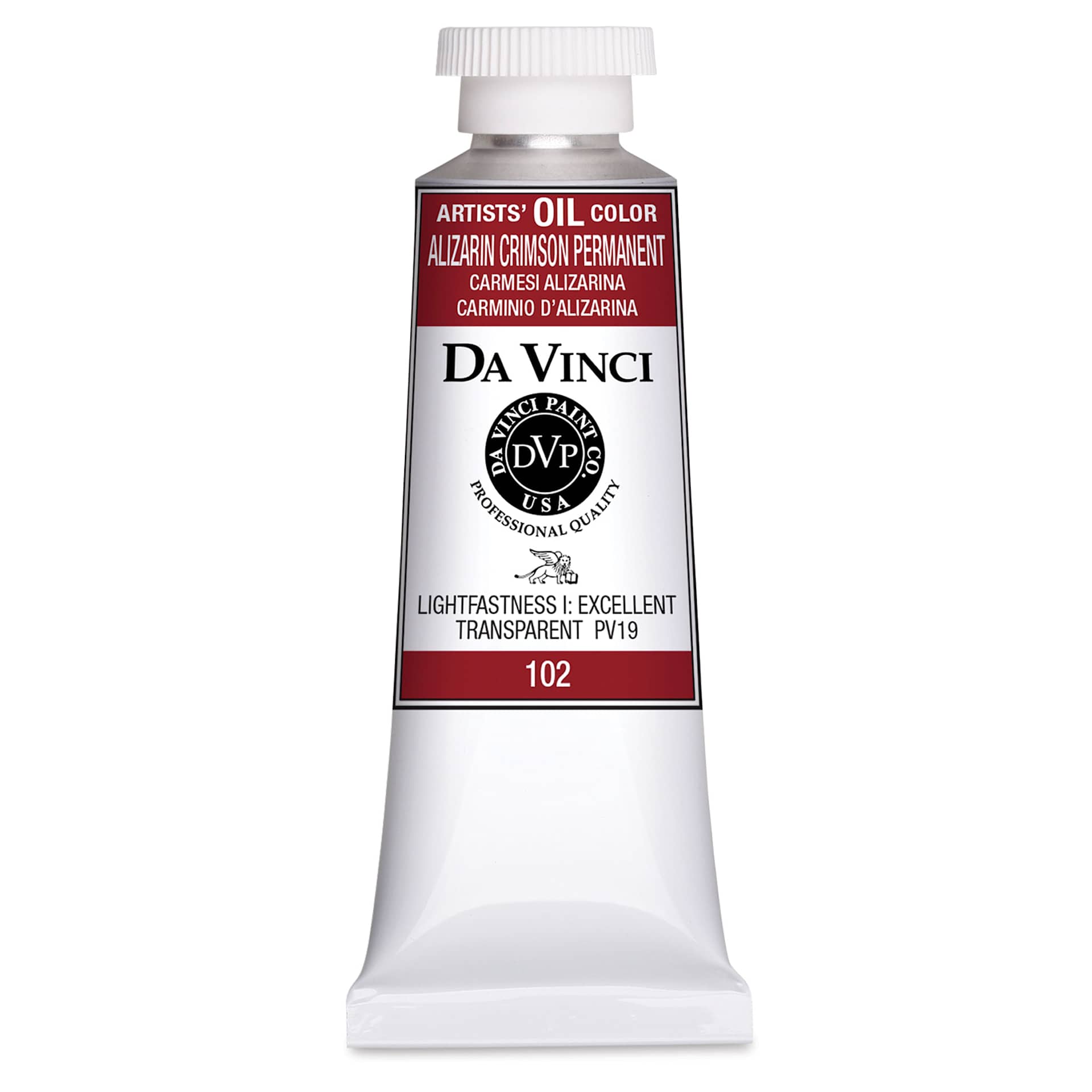 Da Vinci Artists' Oil Color - Quinacridone Alizarin Crimson, 37 ml Tube