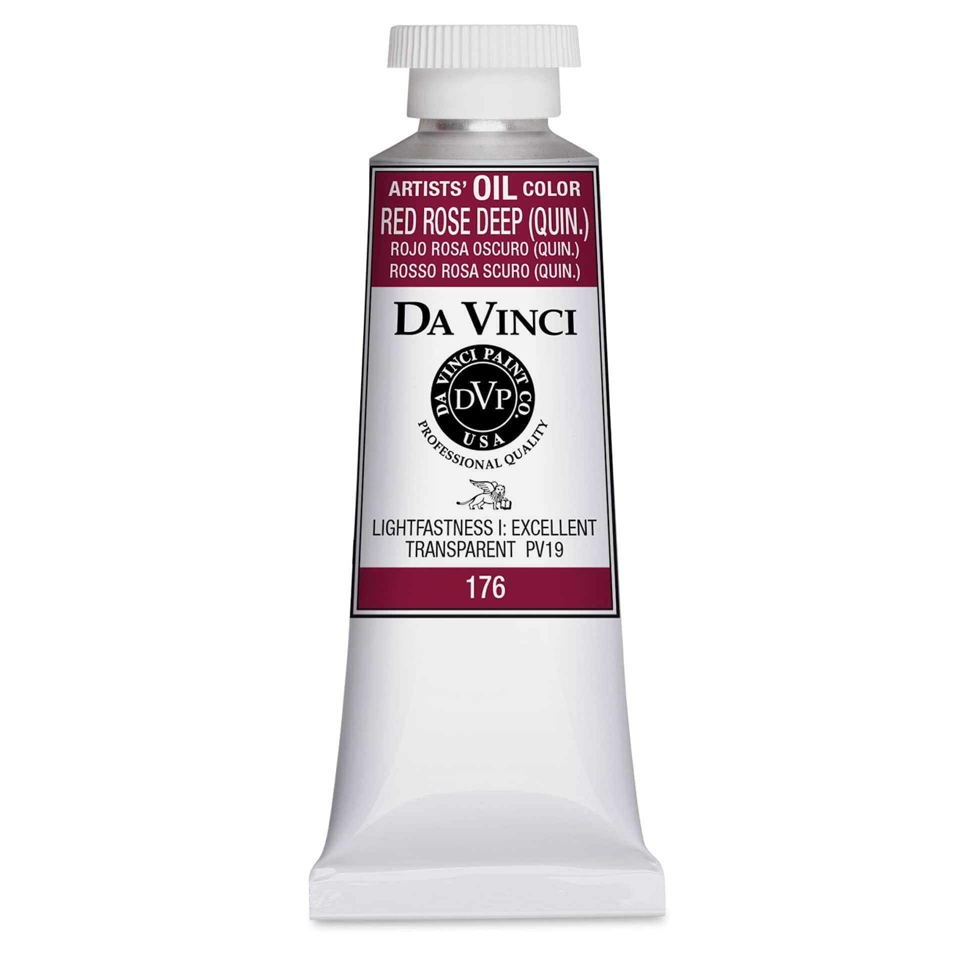 Da Vinci Artists' Oil Color - Red Rose Deep, 37 ml Tube