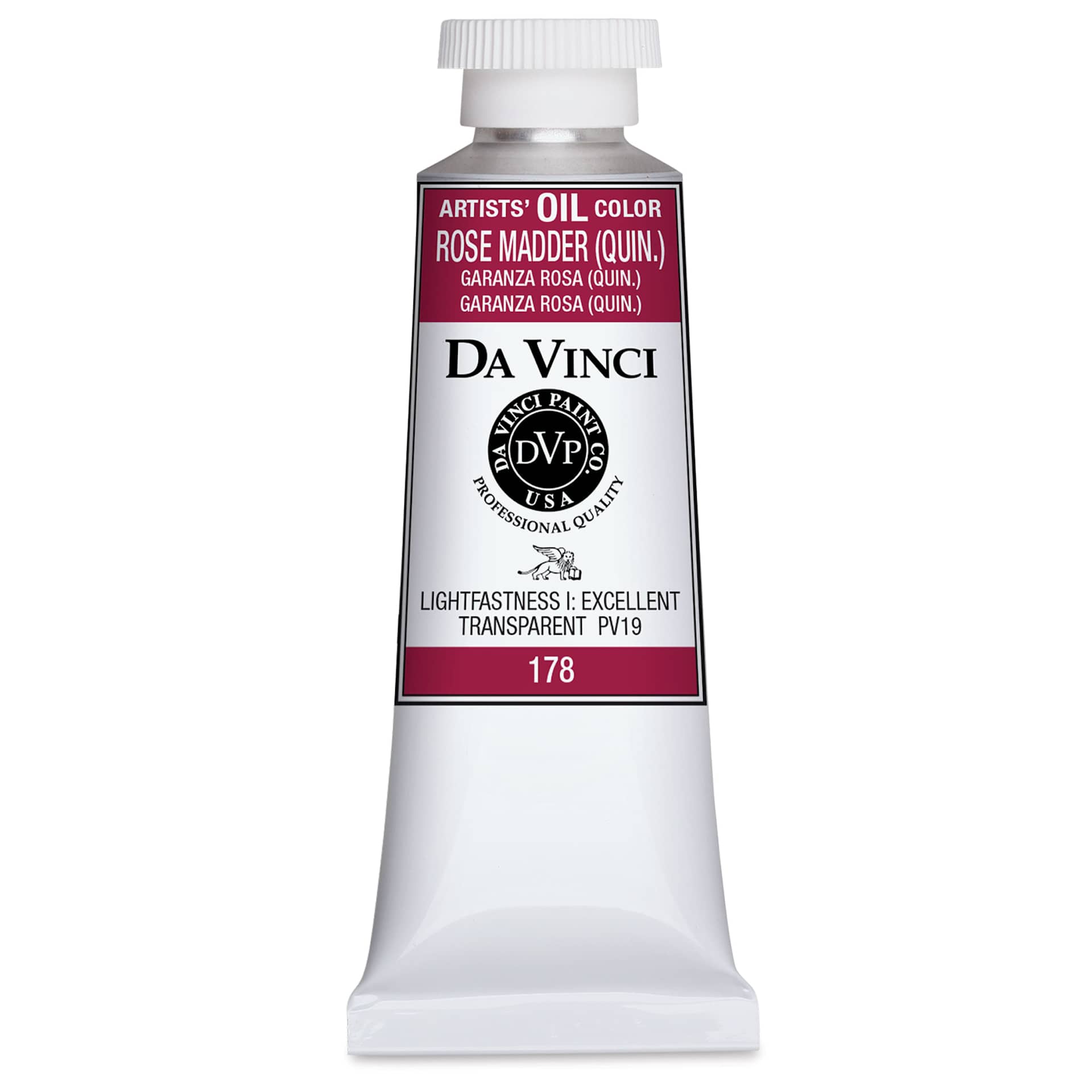 Da Vinci Artists' Oil Color - Rose Madder, 37 ml Tube