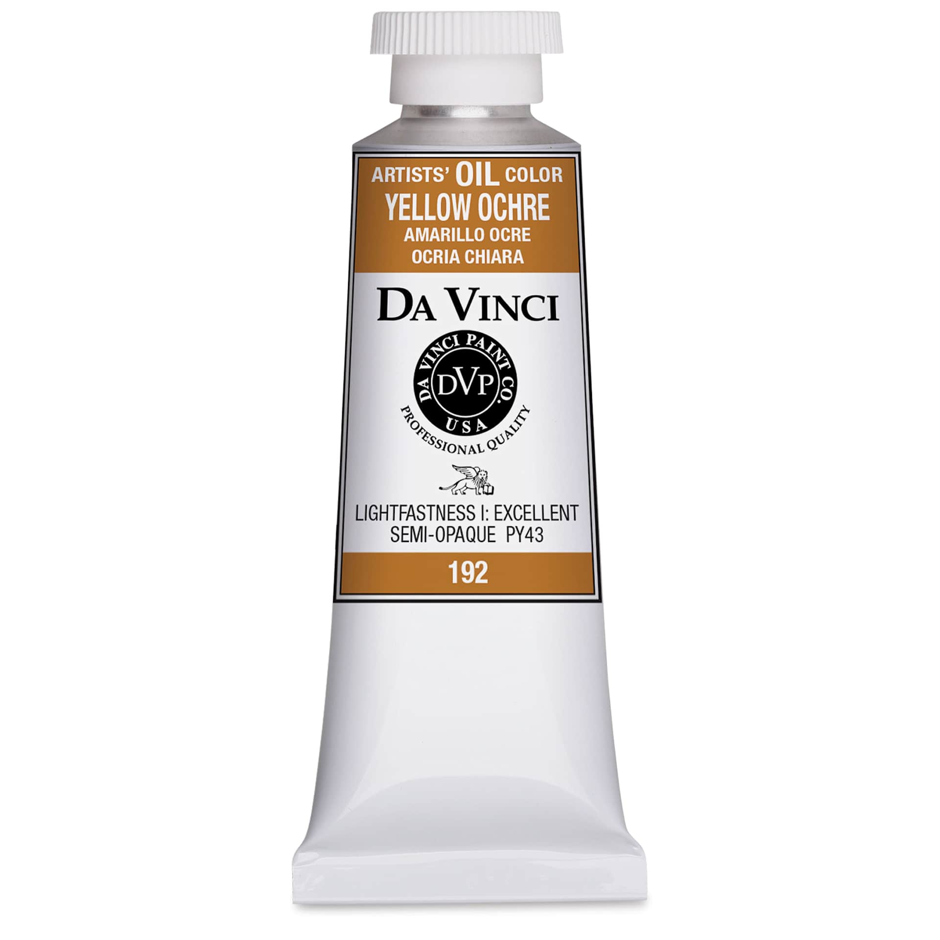 Da Vinci Artists' Oil Color - Yellow Ochre, 37 ml Tube