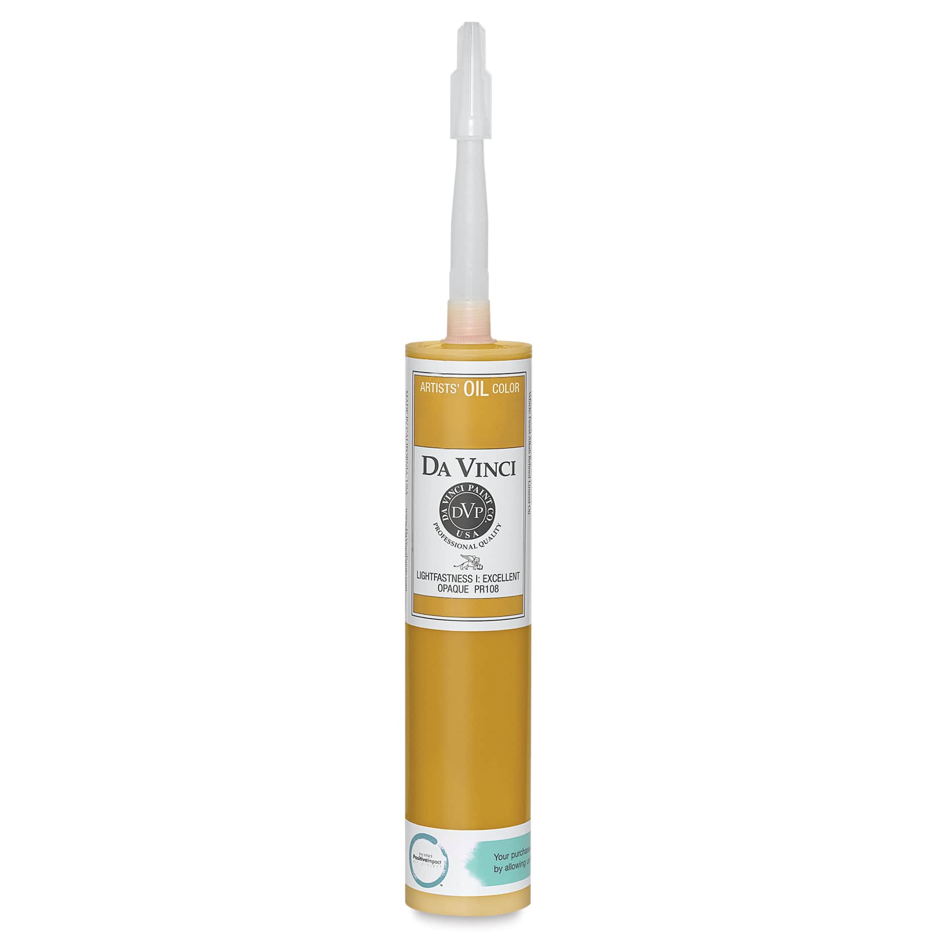 Da Vinci Artists' Oil Color - Yellow Ochre, 300 ml cartridge