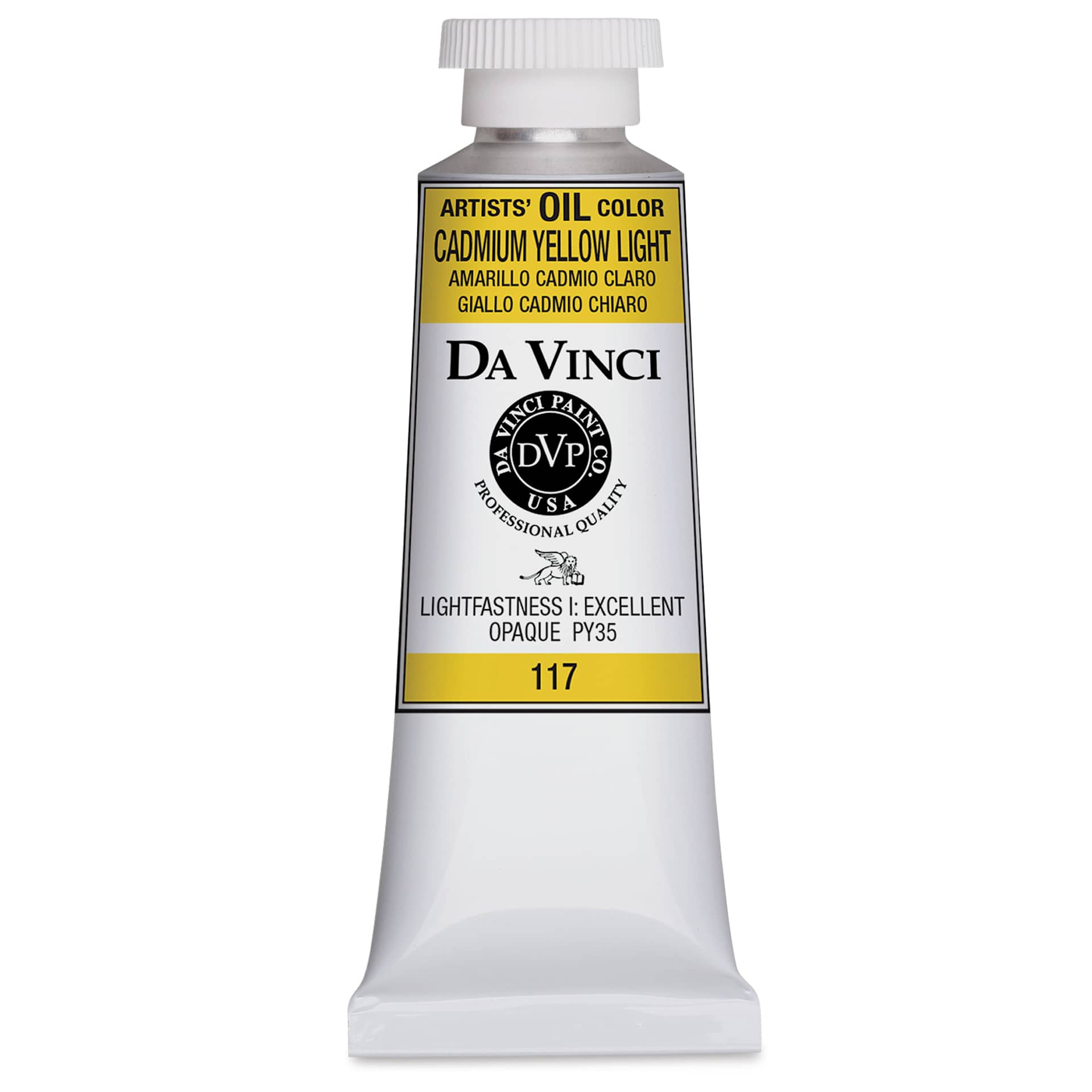 Da Vinci Artists' Oil Color - Cadmium Yellow Light, 37 ml Tube