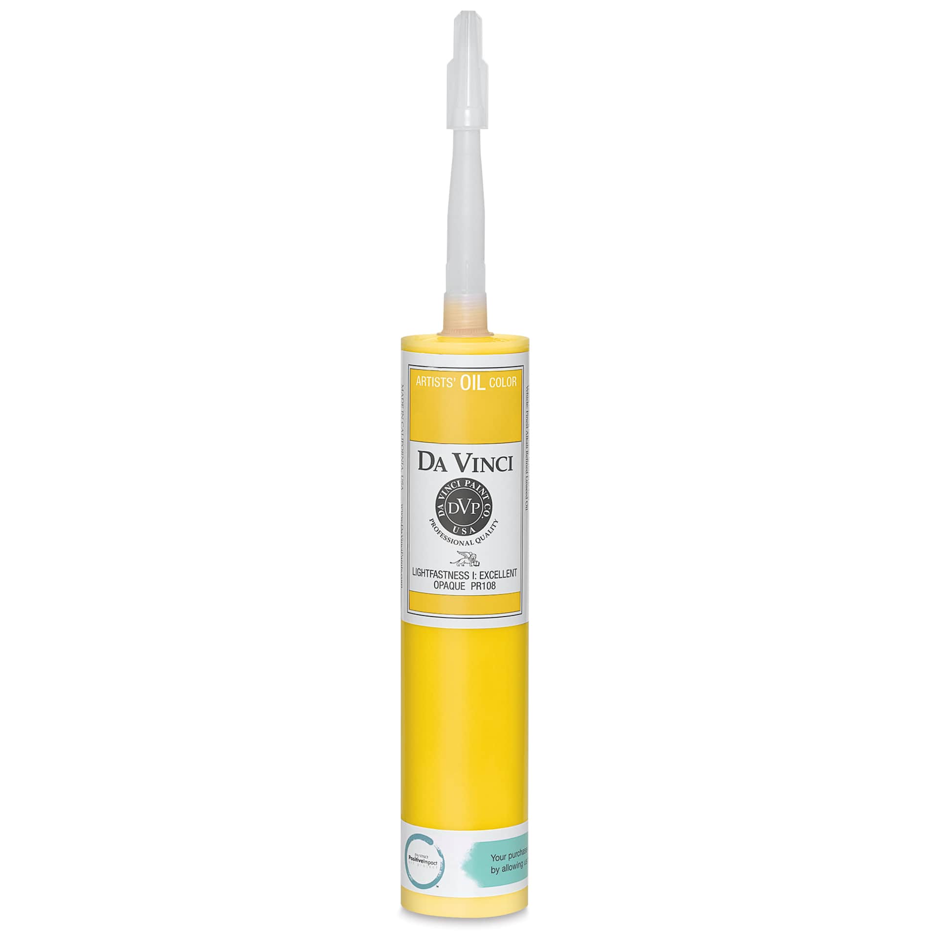 Da Vinci Artists' Oil Color - Cadmium Yellow Light, 300 ml cartridge