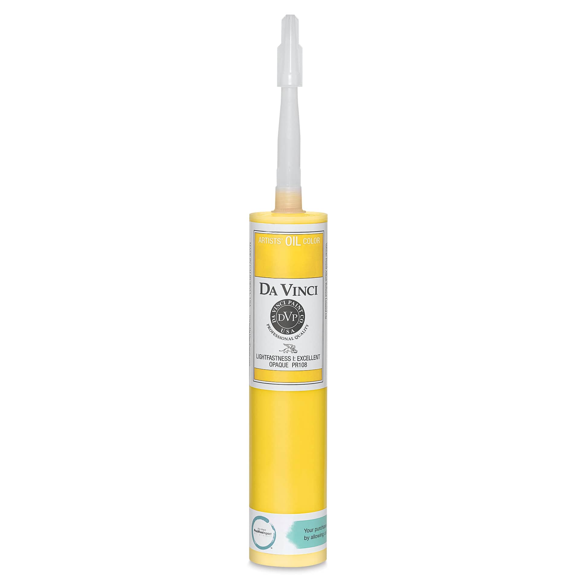 Da Vinci Artists' Oil Color - Hansa Yellow Light, 300 ml cartridge