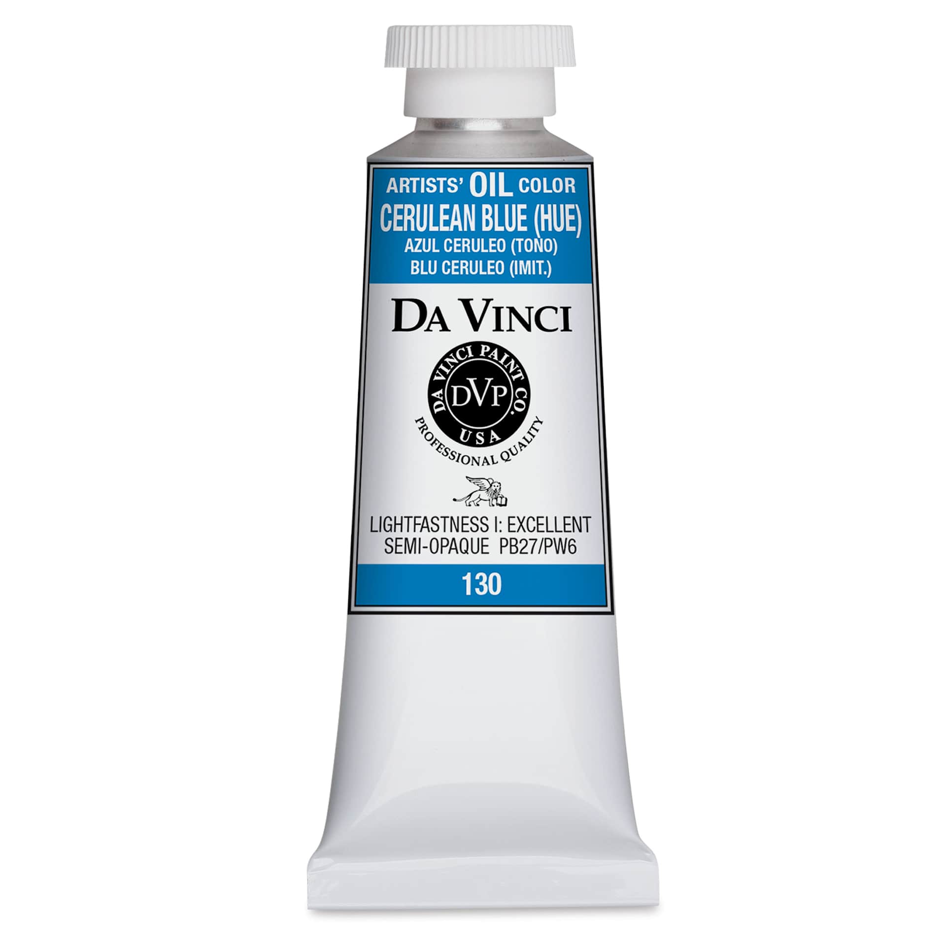 Da Vinci Artists' Oil Color - Cerulean Blue Hue, 37 ml Tube