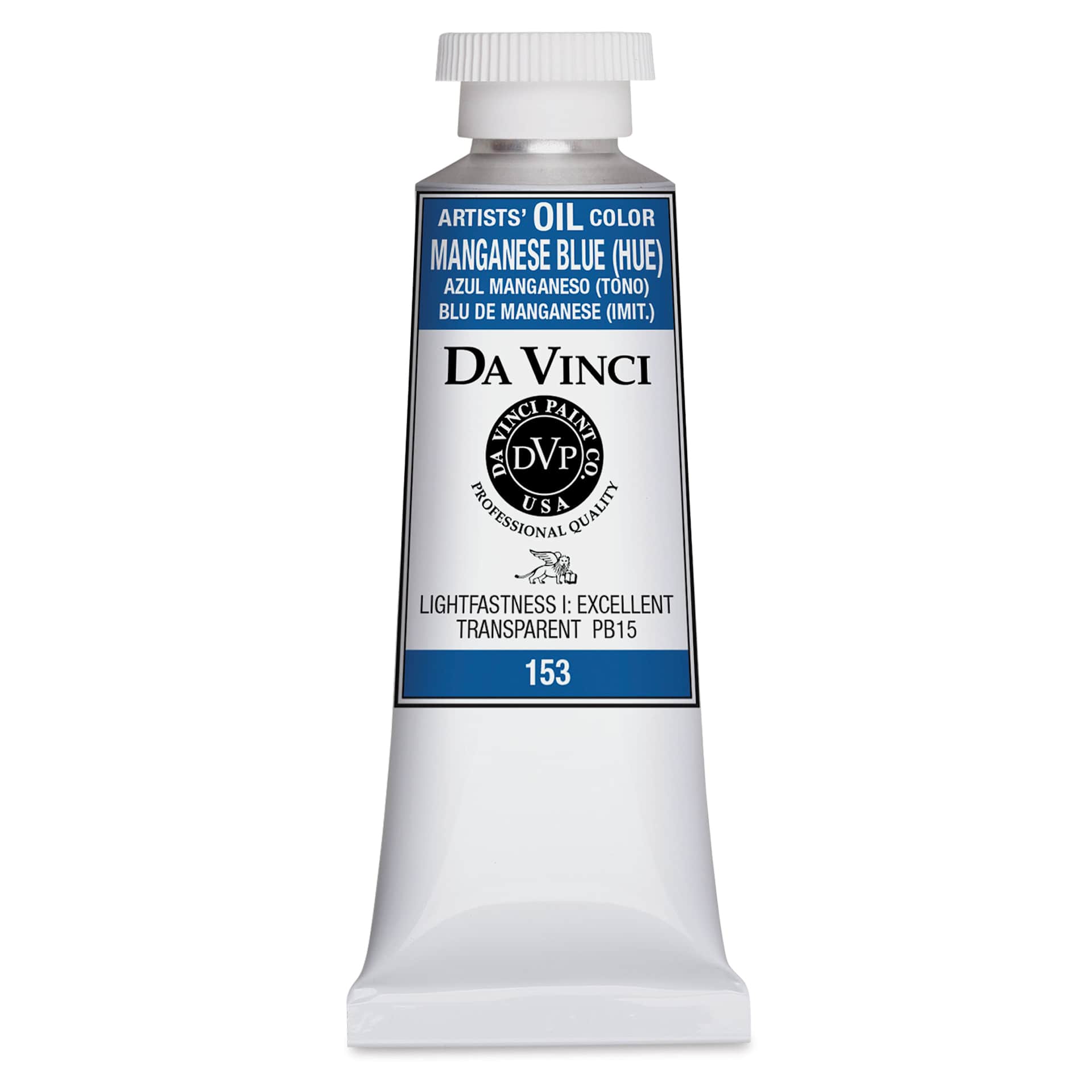 Da Vinci Artists' Oil Color - Manganese Blue Hue, 37 ml Tube