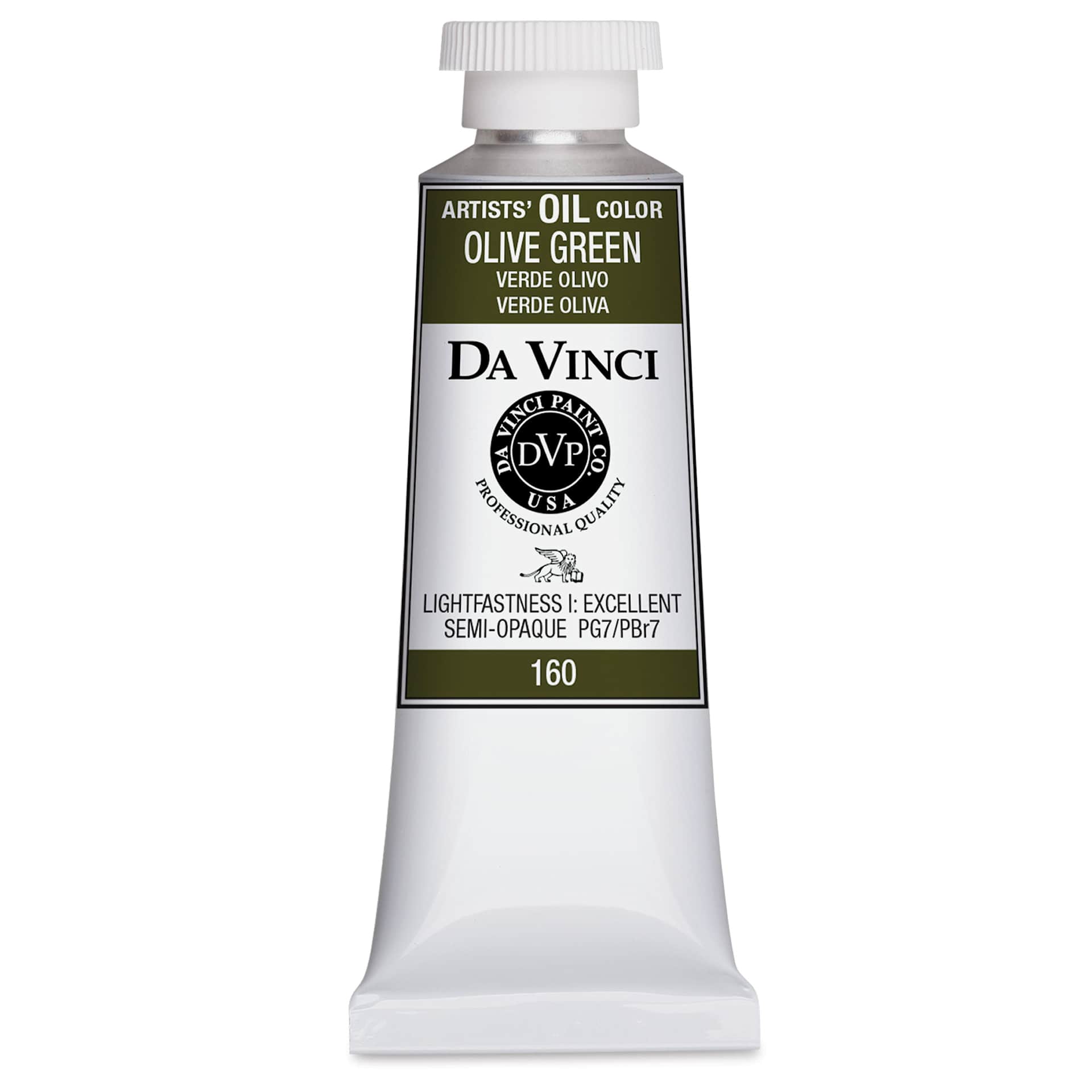Da Vinci Artists' Oil Color - Olive Green, 37 ml Tube