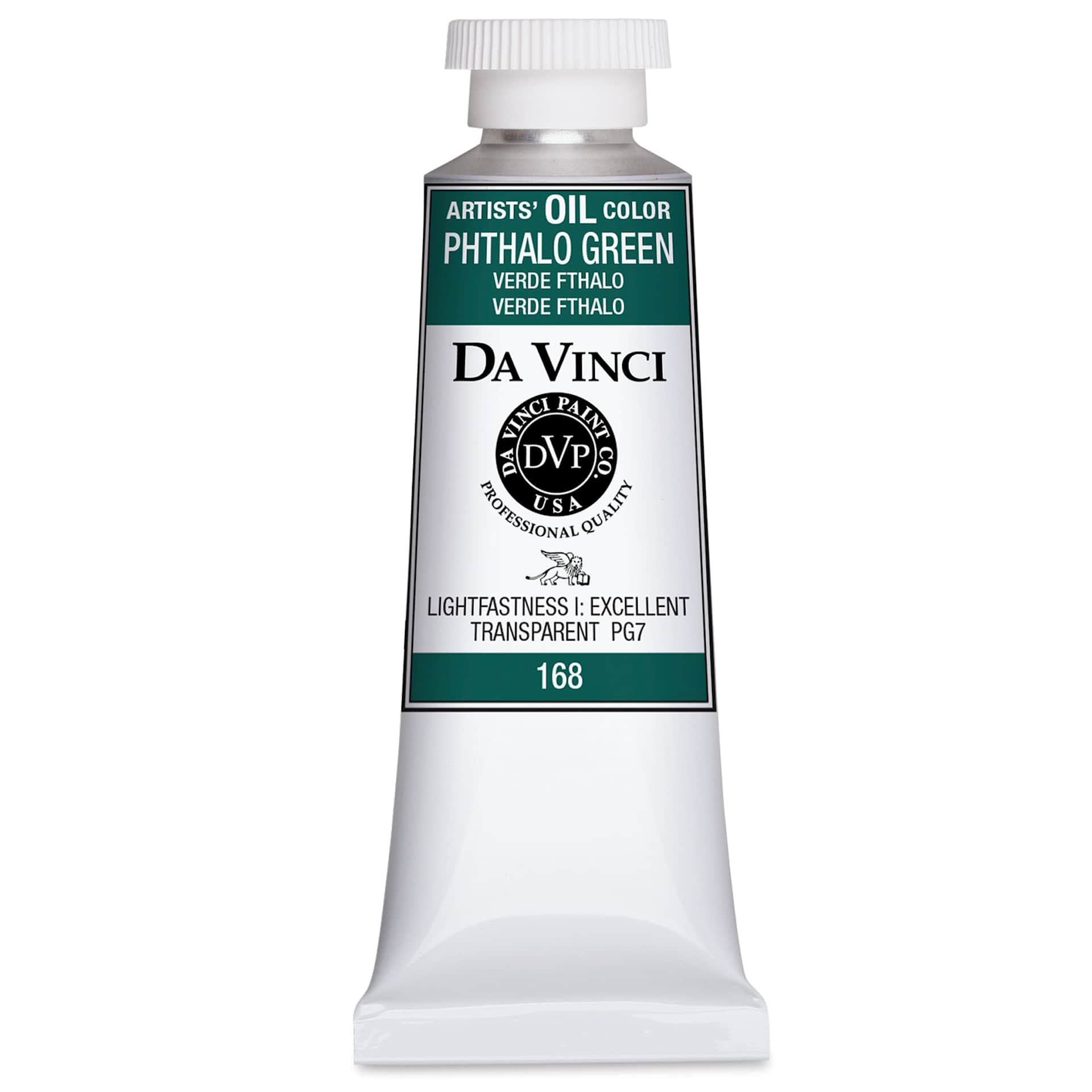 Da Vinci Artists' Oil Color - Phthalo Green, 37 ml Tube