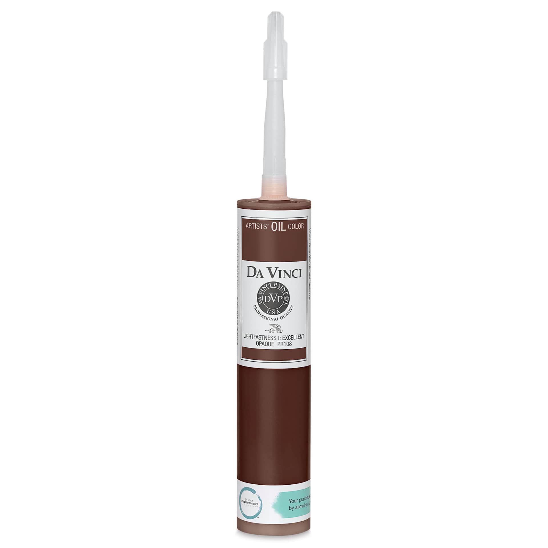 Da Vinci Artists' Oil Color - Burnt Umber, 300 ml cartridge