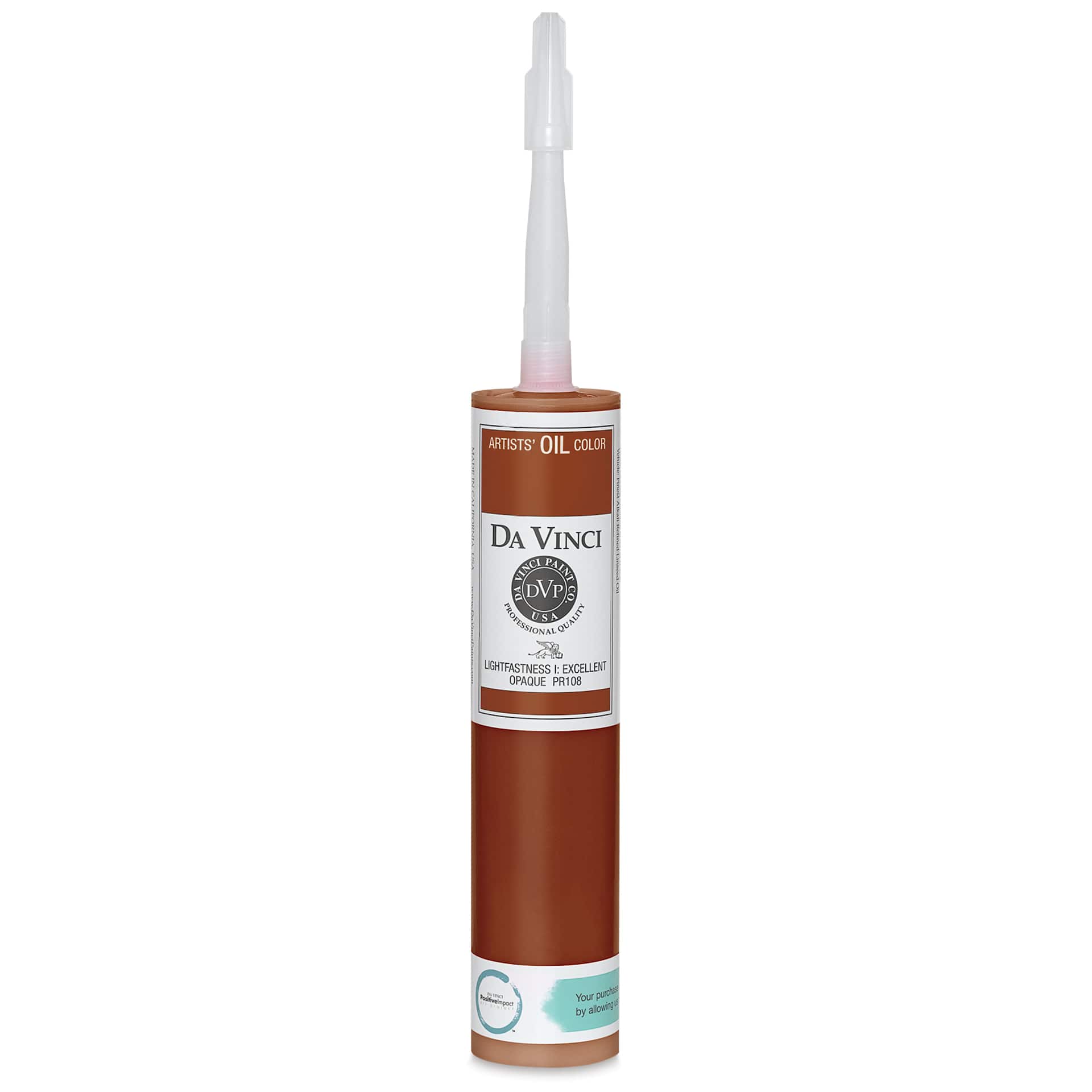 Da Vinci Artists' Oil Color - Burnt Sienna, 300 ml cartridge
