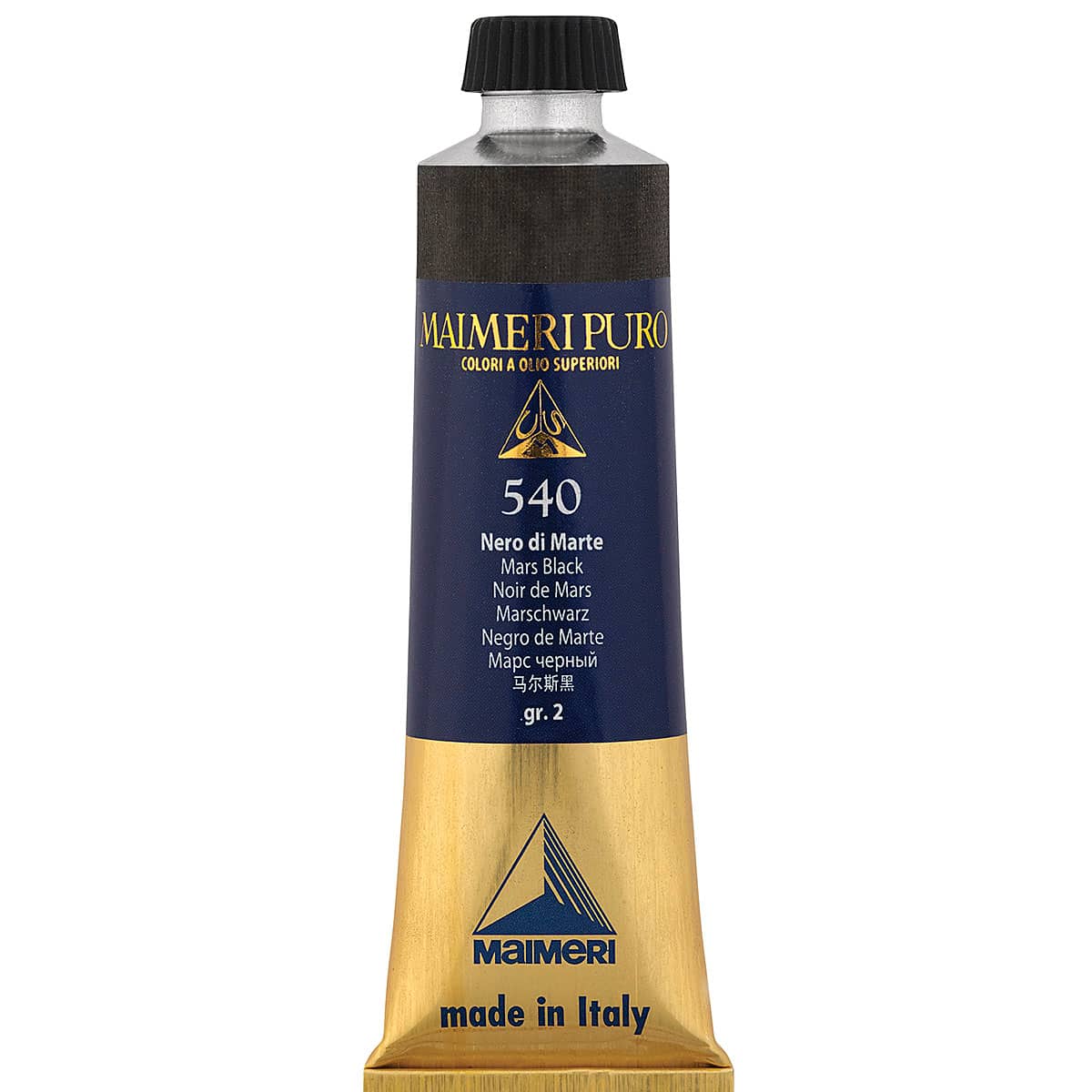 Maimeri Puro Oil Color - Mars Black, 40 ml tube