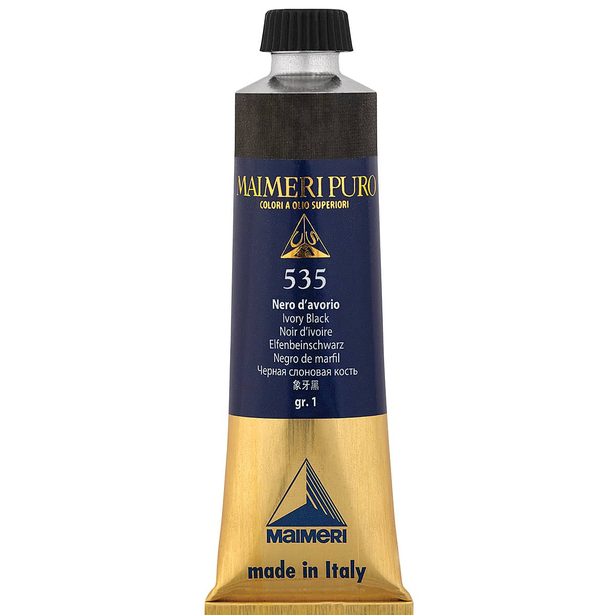 Maimeri Puro Oil Color - Ivory Black, 40 ml tube