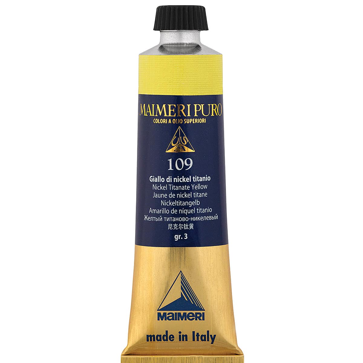Maimeri Puro Oil Color - Nickel Titanate Yellow, 40 ml tube