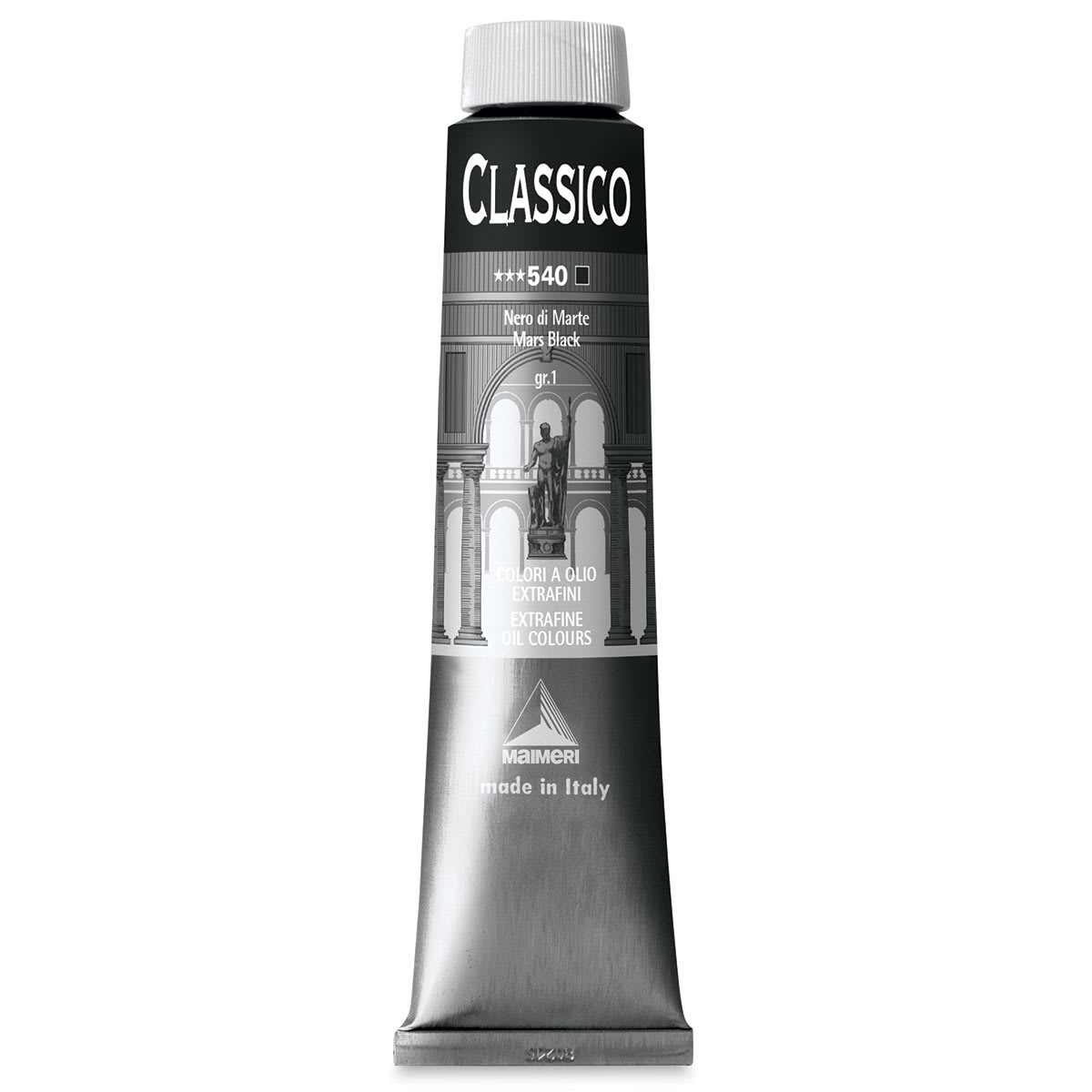 Maimeri Classico Oil Color - Mars Black, 200 ml tube